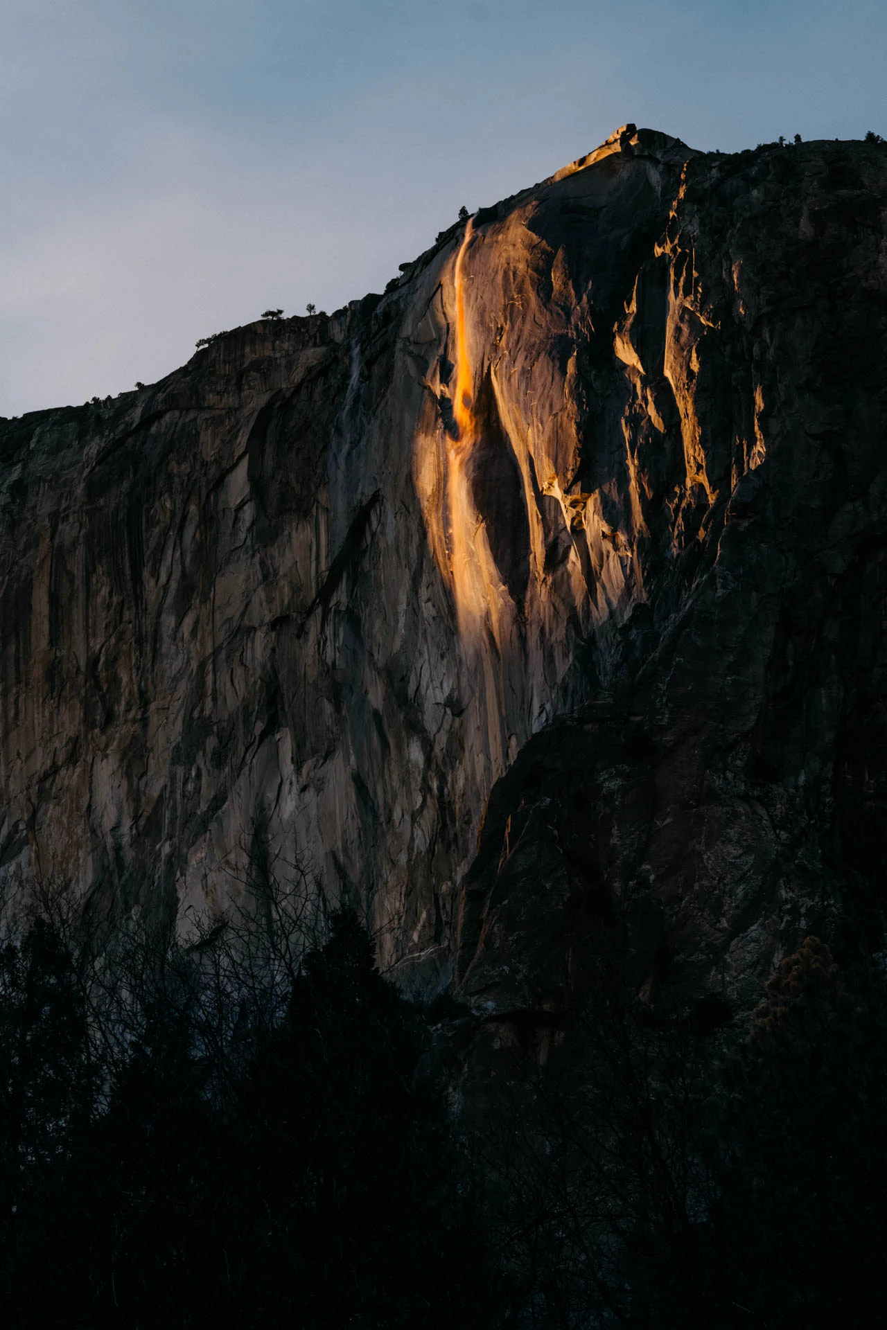 Yosemite valley red horsetail fire