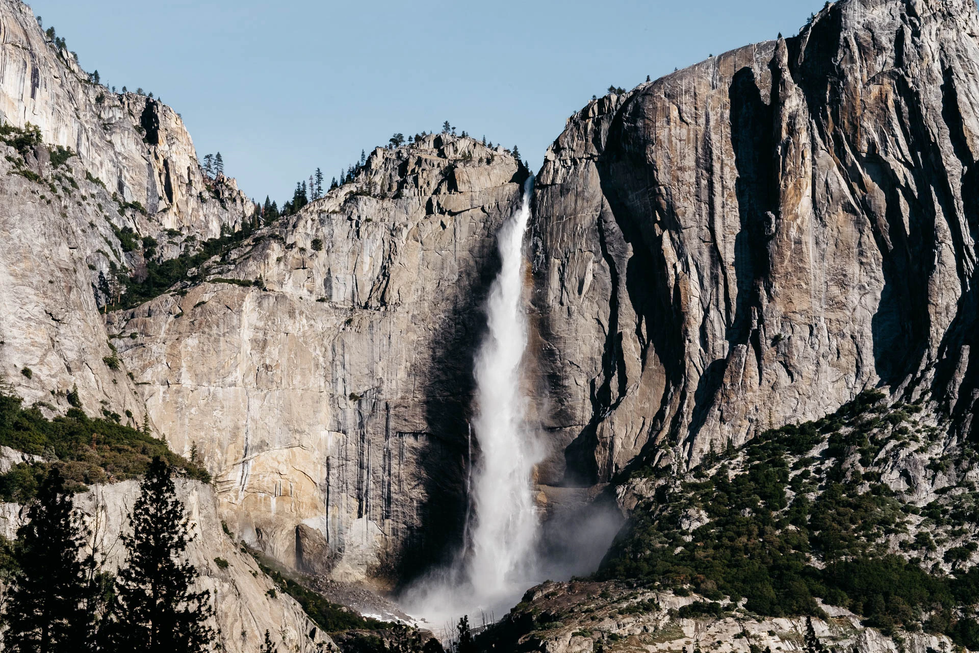 Yosemite valley waterfall