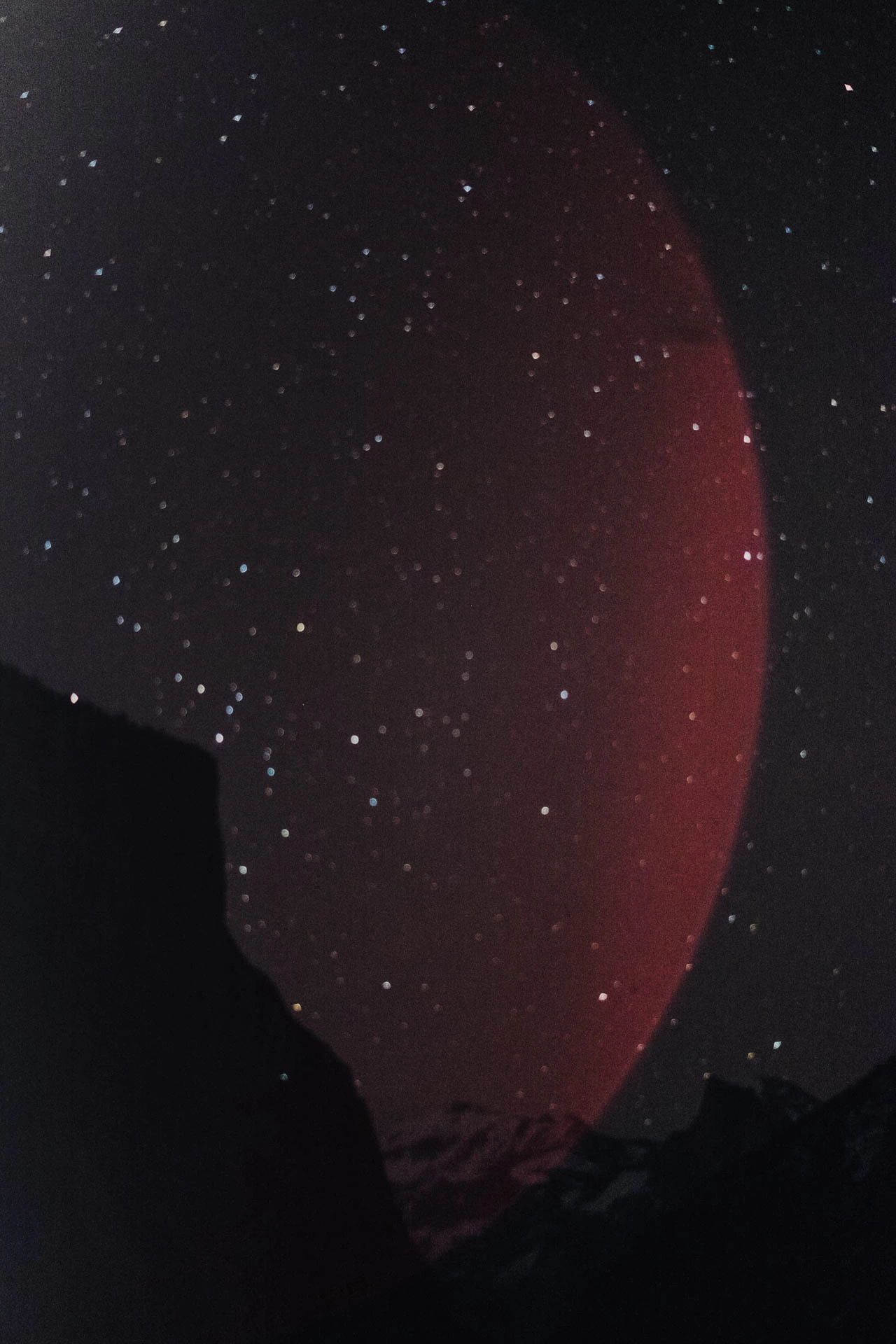 Yosemite valley at night