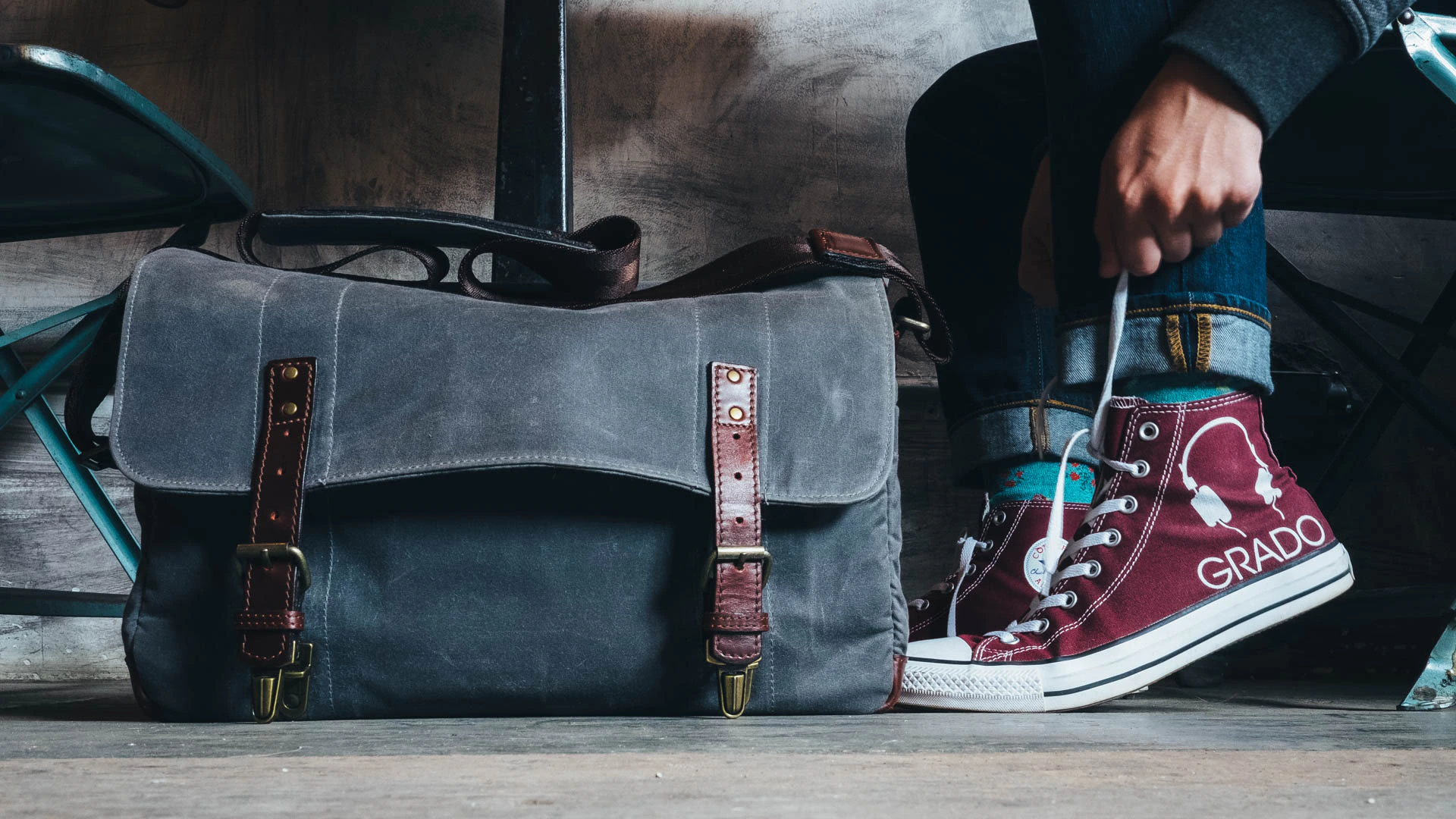 grado headphones custom converse sneakers
