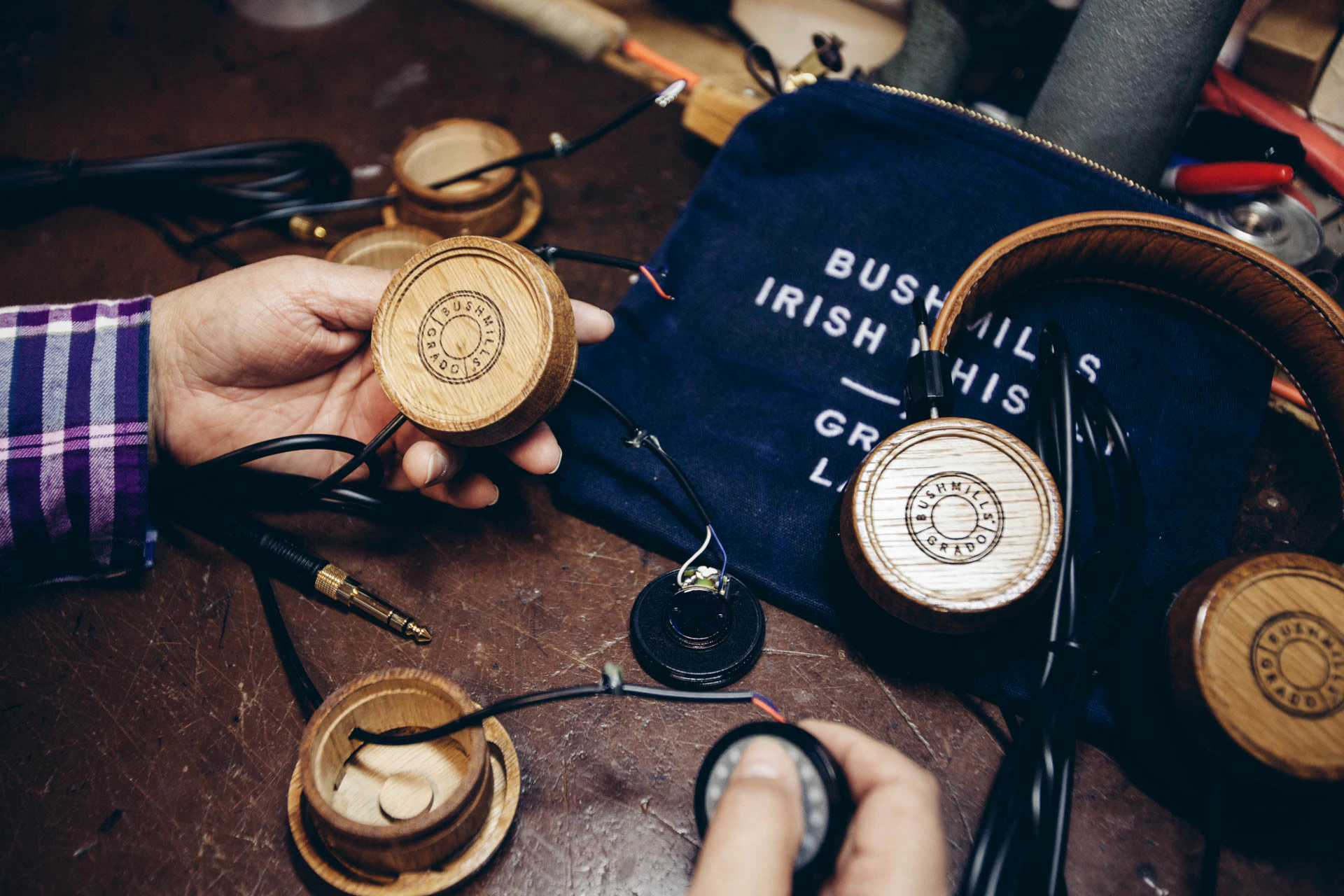 Bushmills Grado wooden headphone collaboration