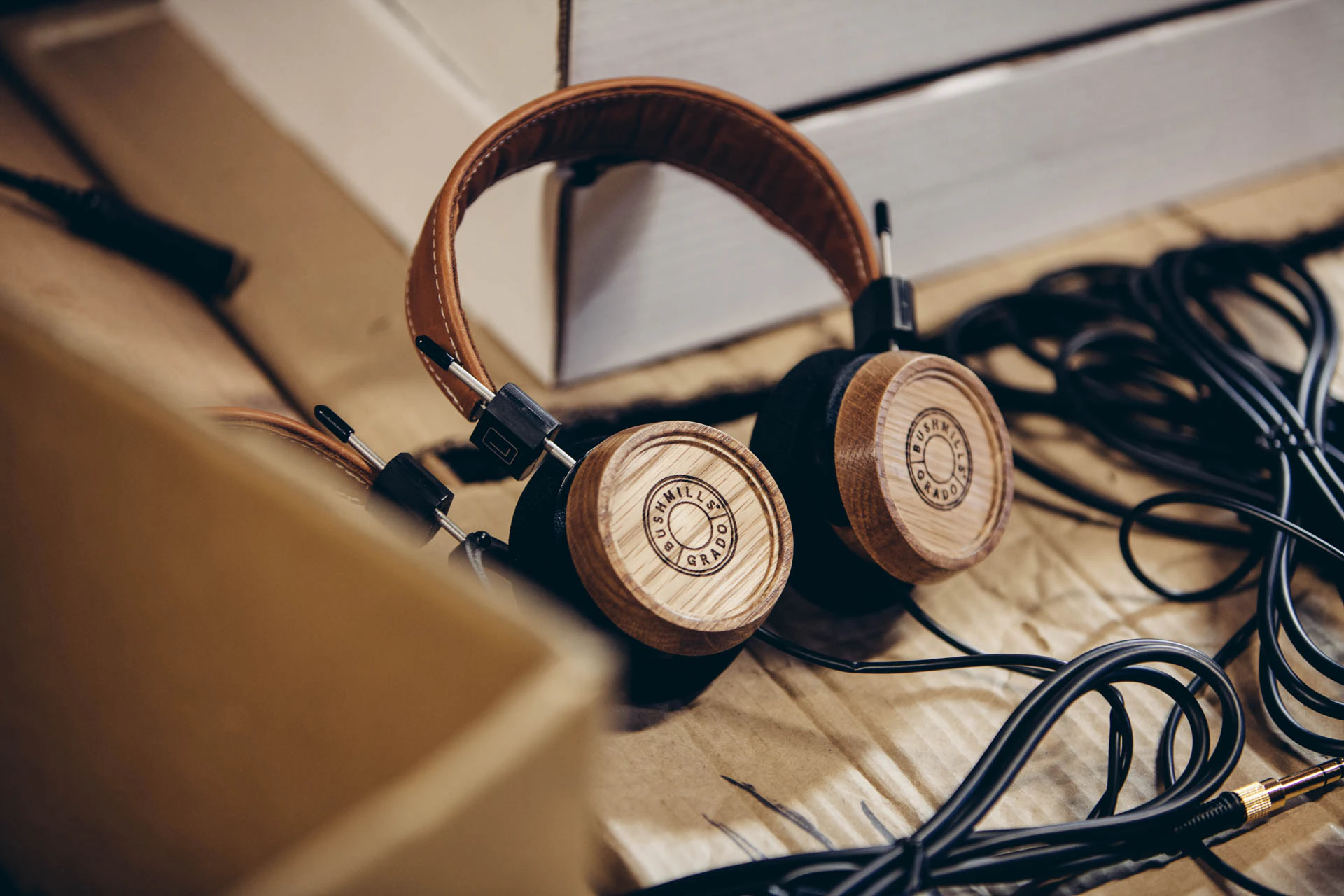 Bushmills Grado wooden headphone collaboration
