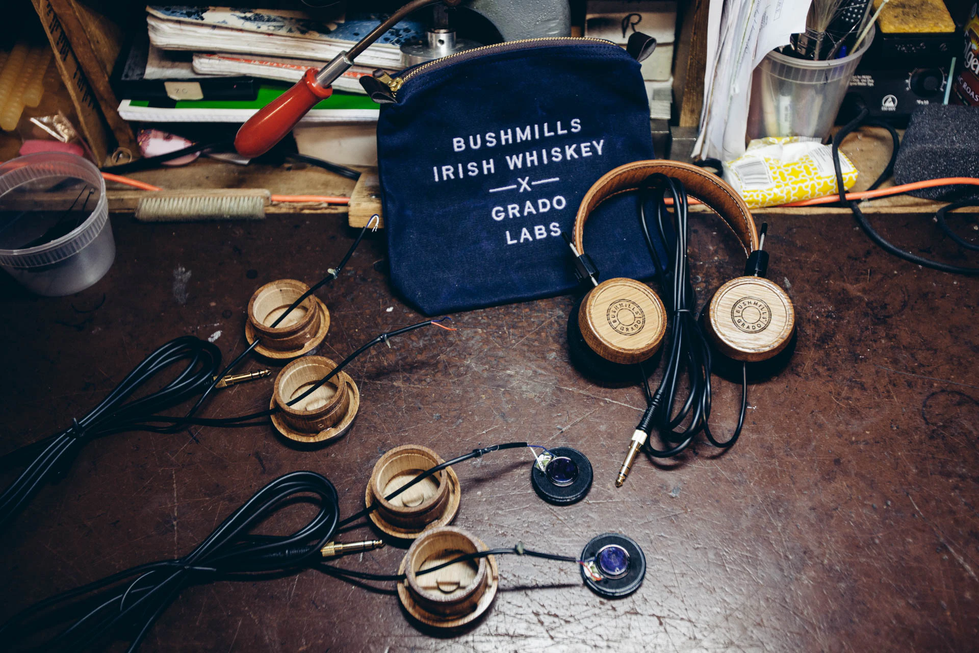 Bushmills Grado wooden headphone collaboration