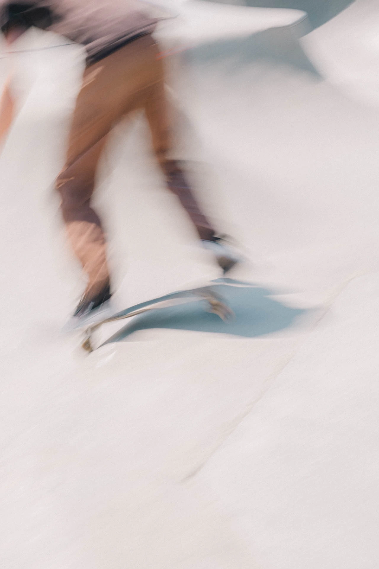 skateboarder in motion at venice beach