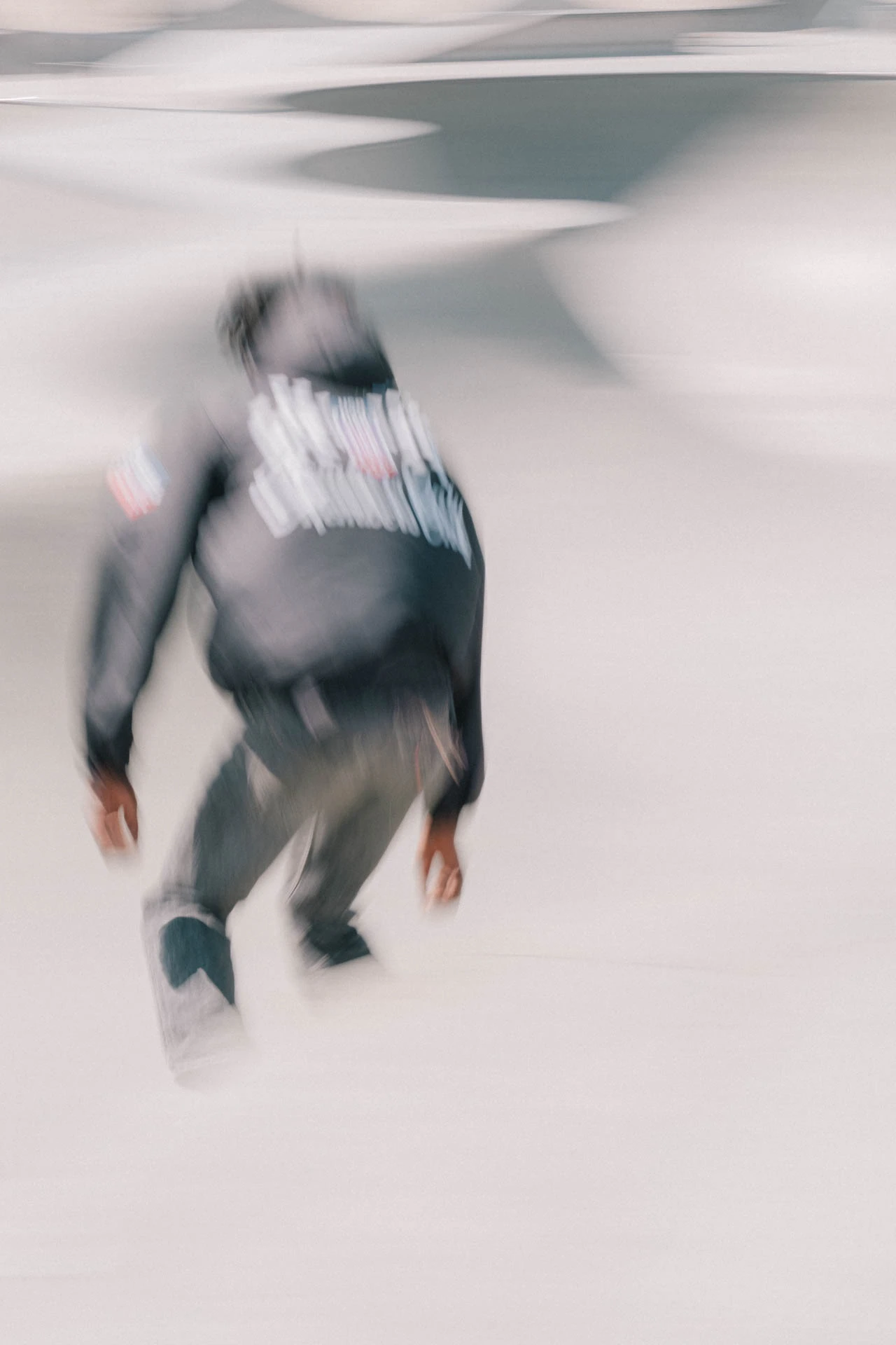 skateboarder in motion at venice beach