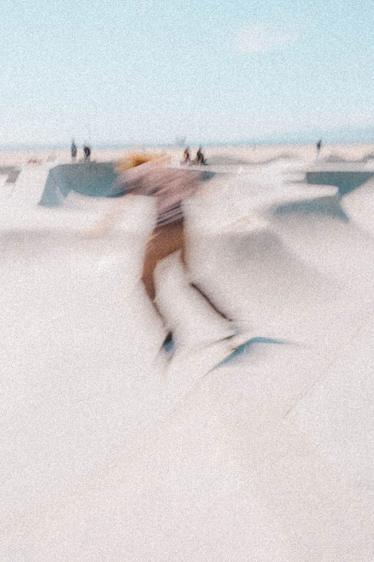 skateboarder in motion at venice beach