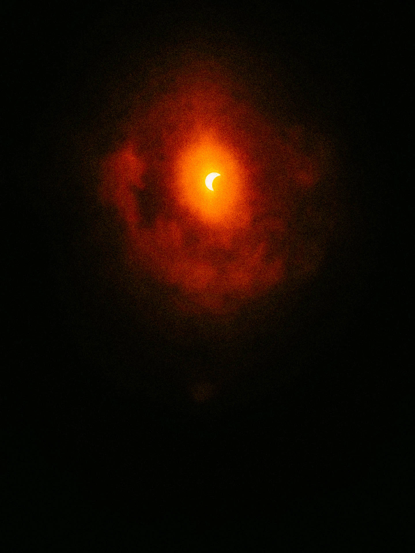 red total eclipse 2024 taken with iPhone