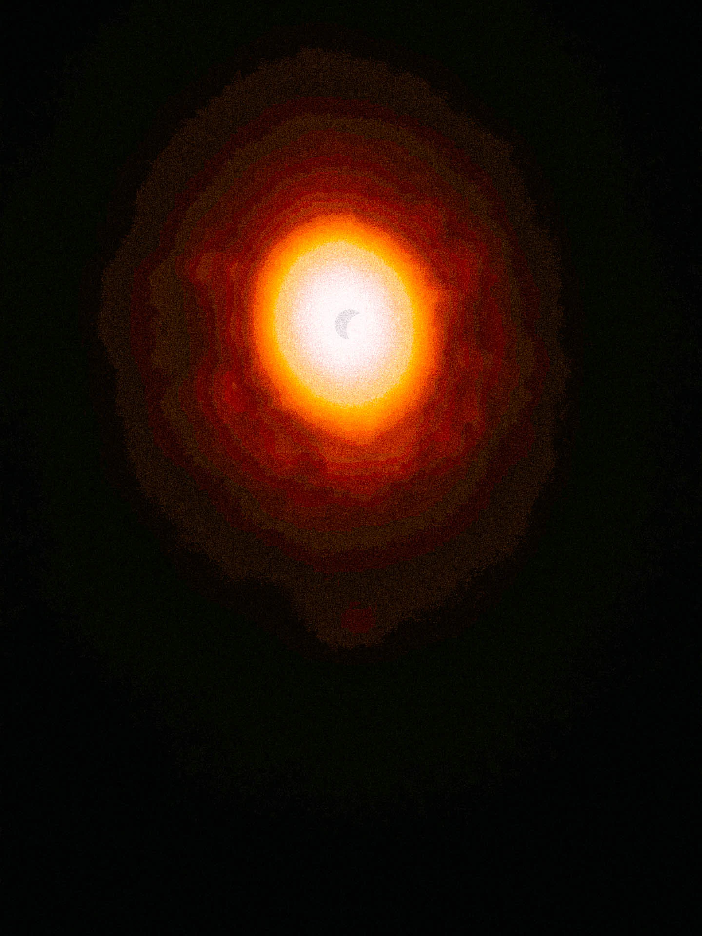 red total eclipse 2024 taken with iPhone