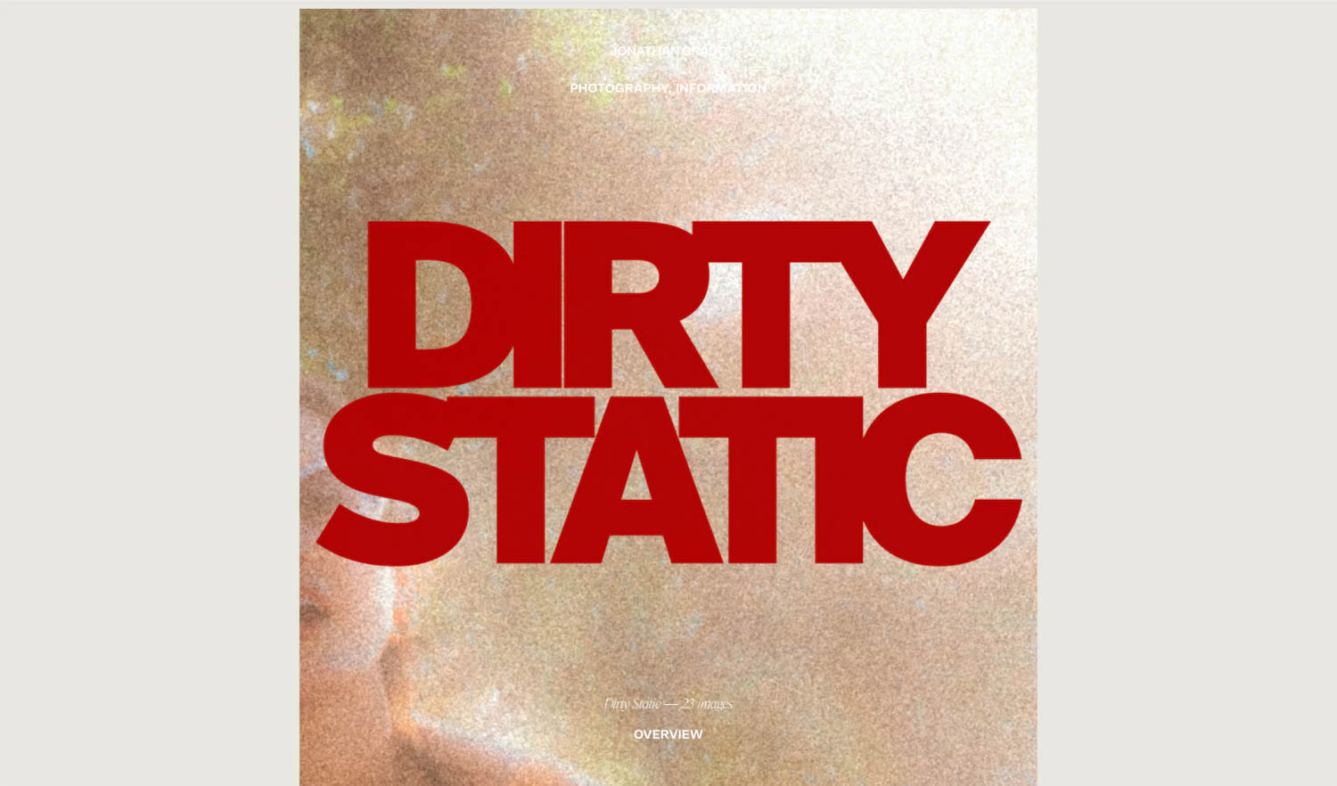 Dirty Static on Jonathan Grado's Website
