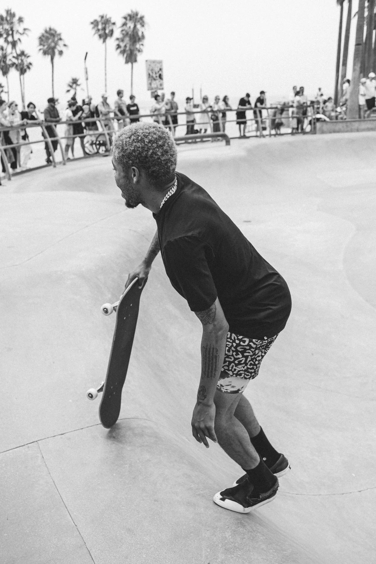 skateboarder at Venice Beach skate park