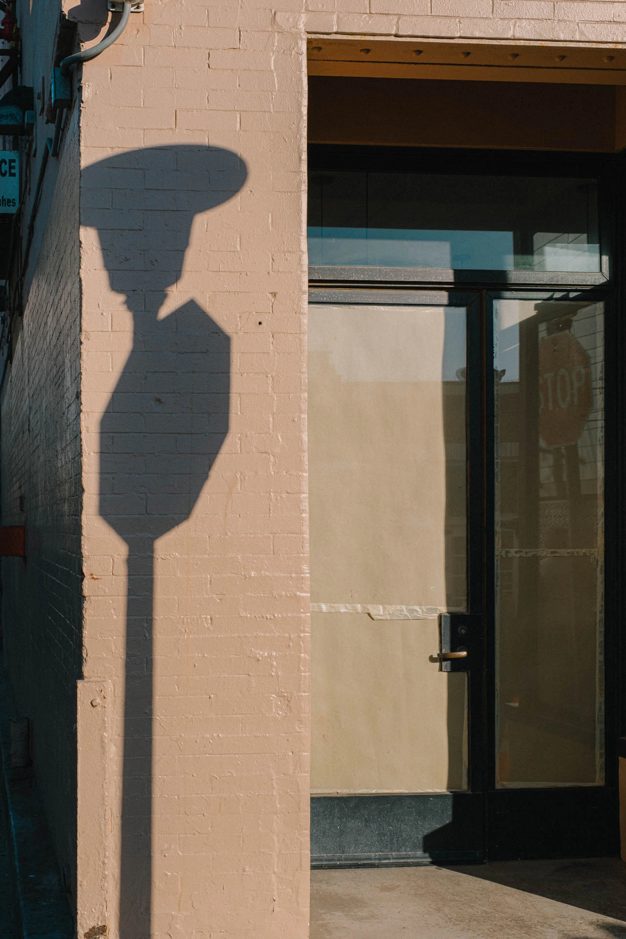 shadow of a stop sign in Venice Beach