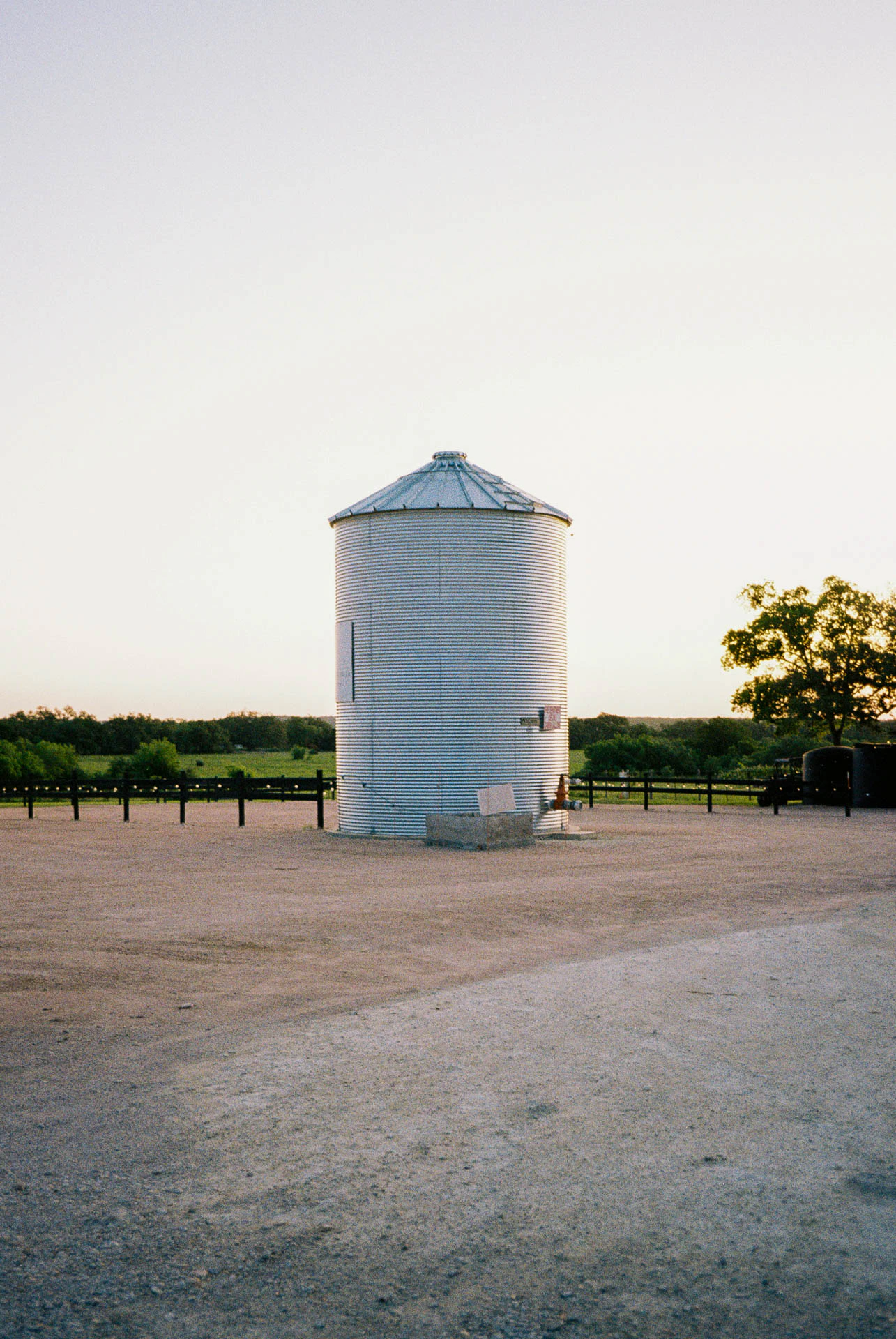 grain silo on film in texas