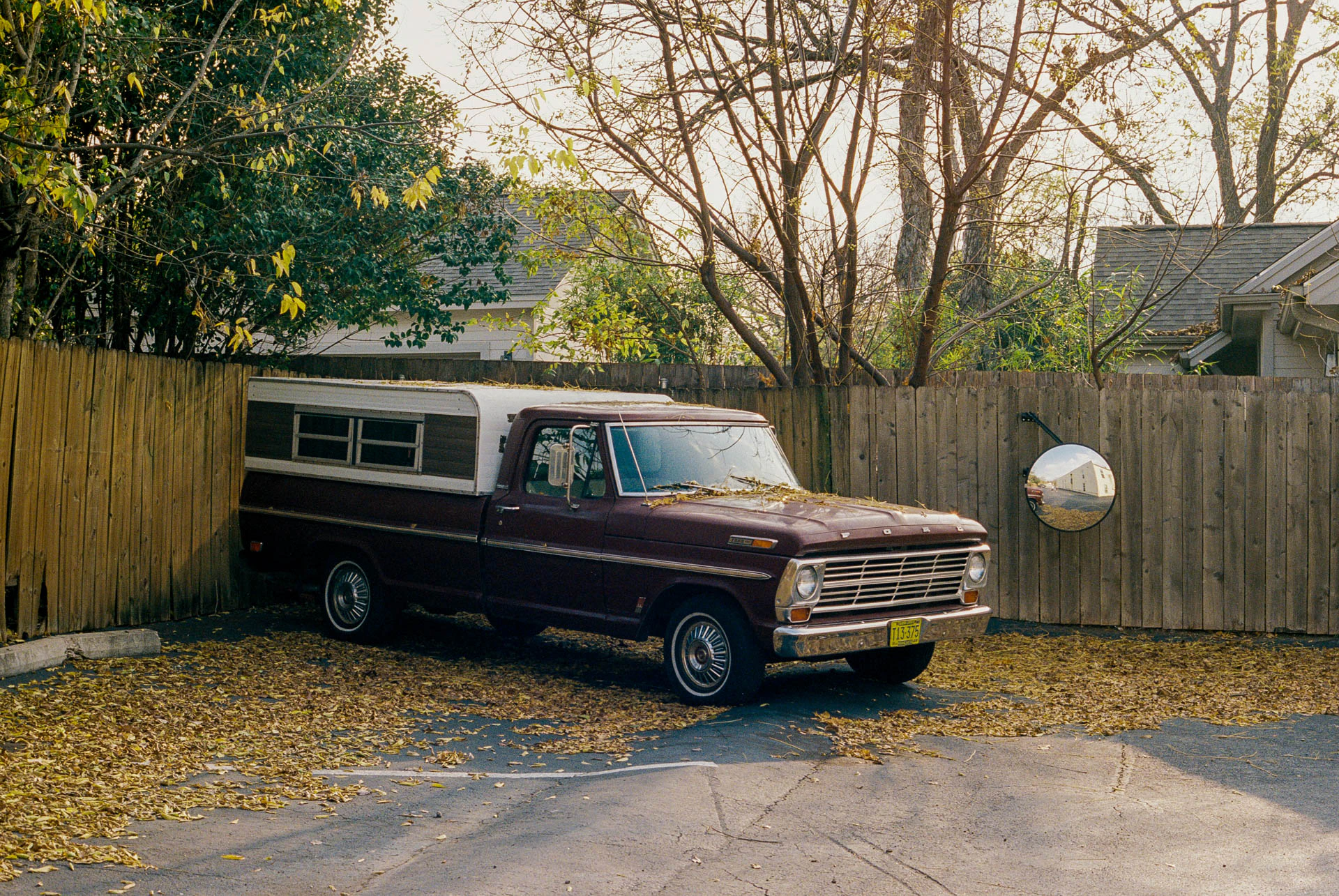 old truck on film in Austin