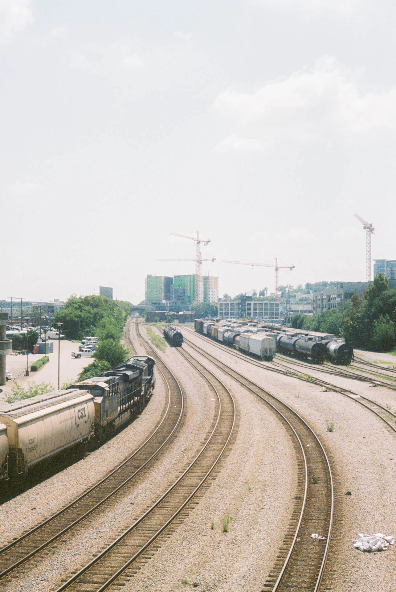 train tracks in Nashville on film