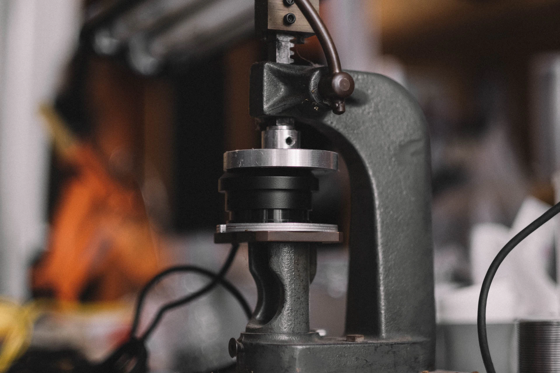 Grado Labs Pokémon metal headphones on the workbench