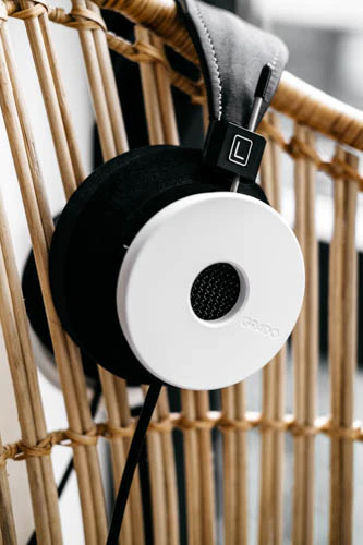 the white headphone by Grado Labs