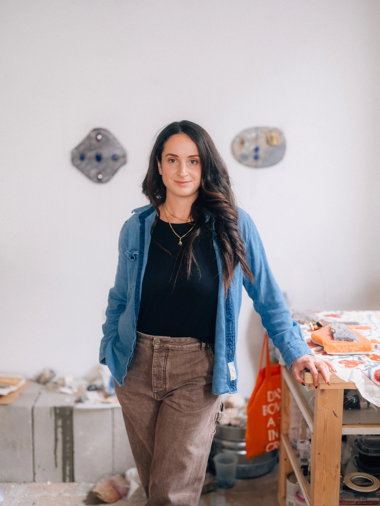 Lara Saget standing in her Brooklyn studio