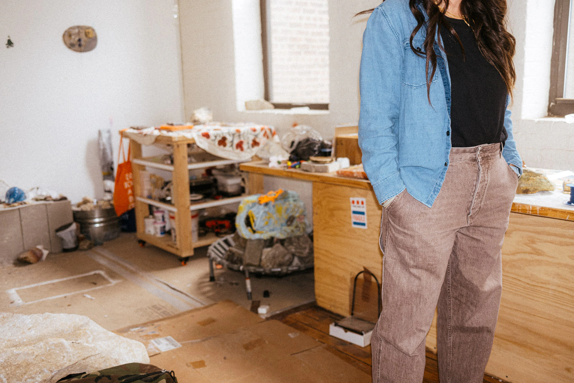 Lara Saget standing in her Brooklyn studio