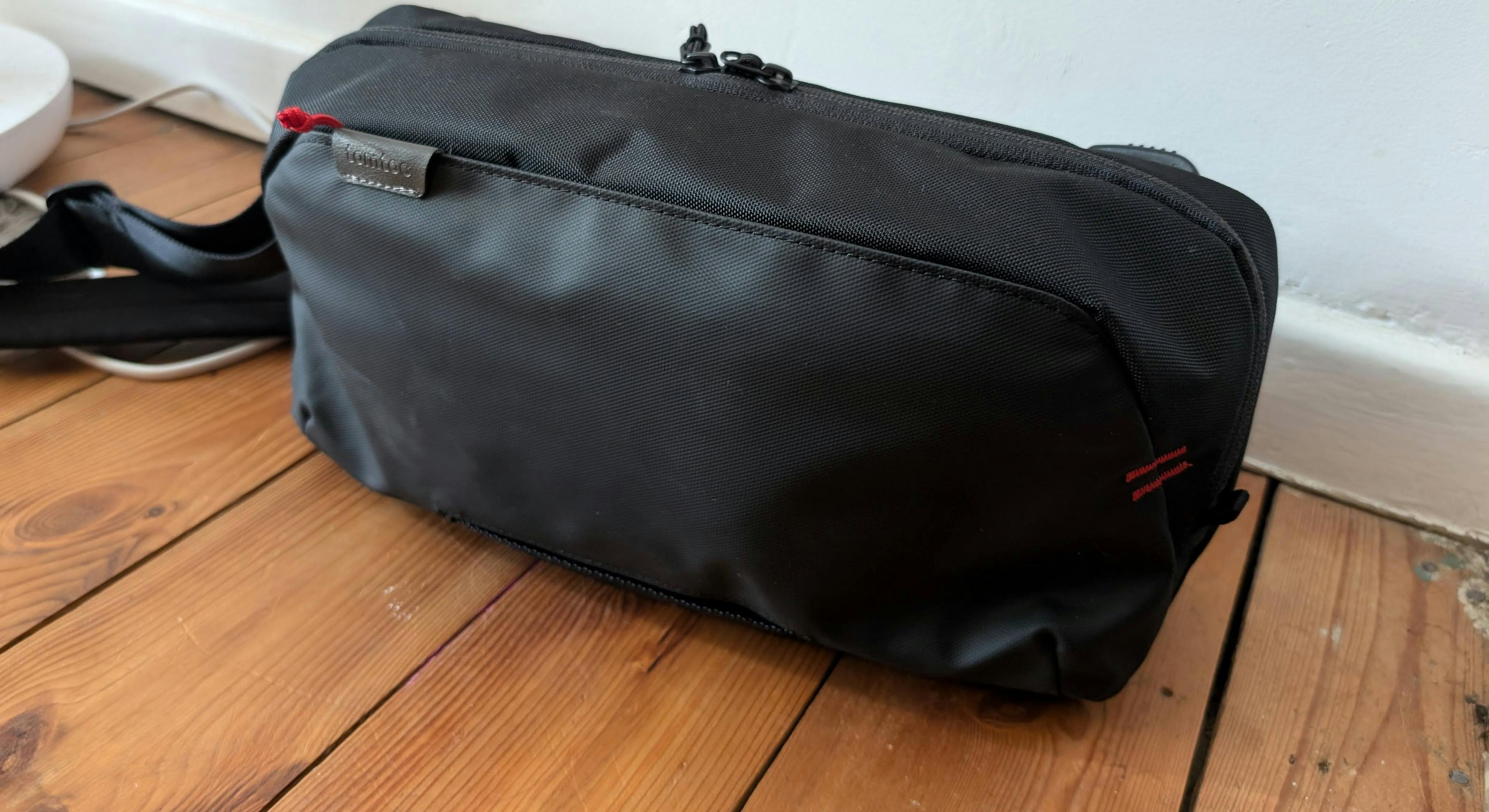 The TomToc bag closed up and ready for travelling.