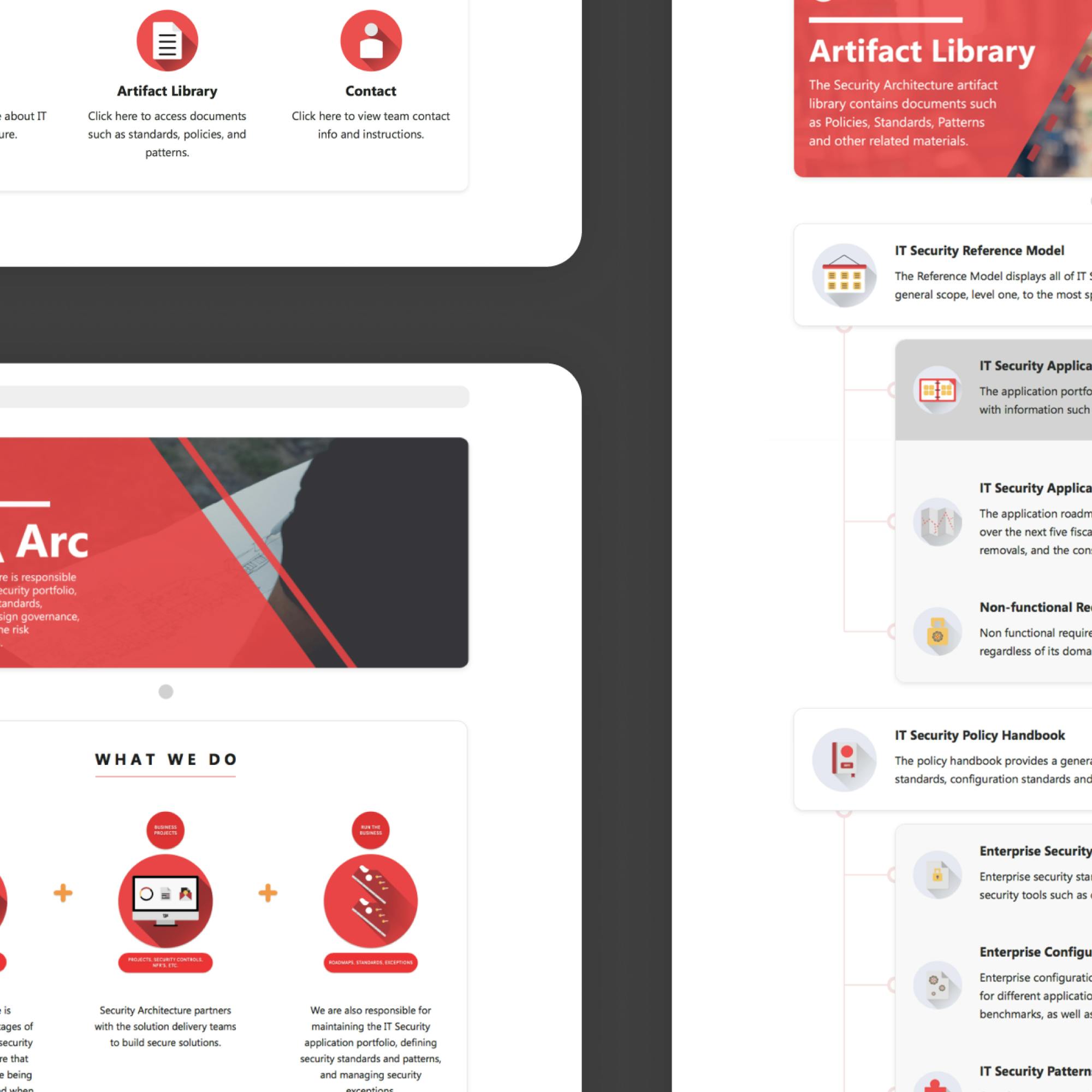 A thumbnail showing screens of the TJX security architecture site on a gray background