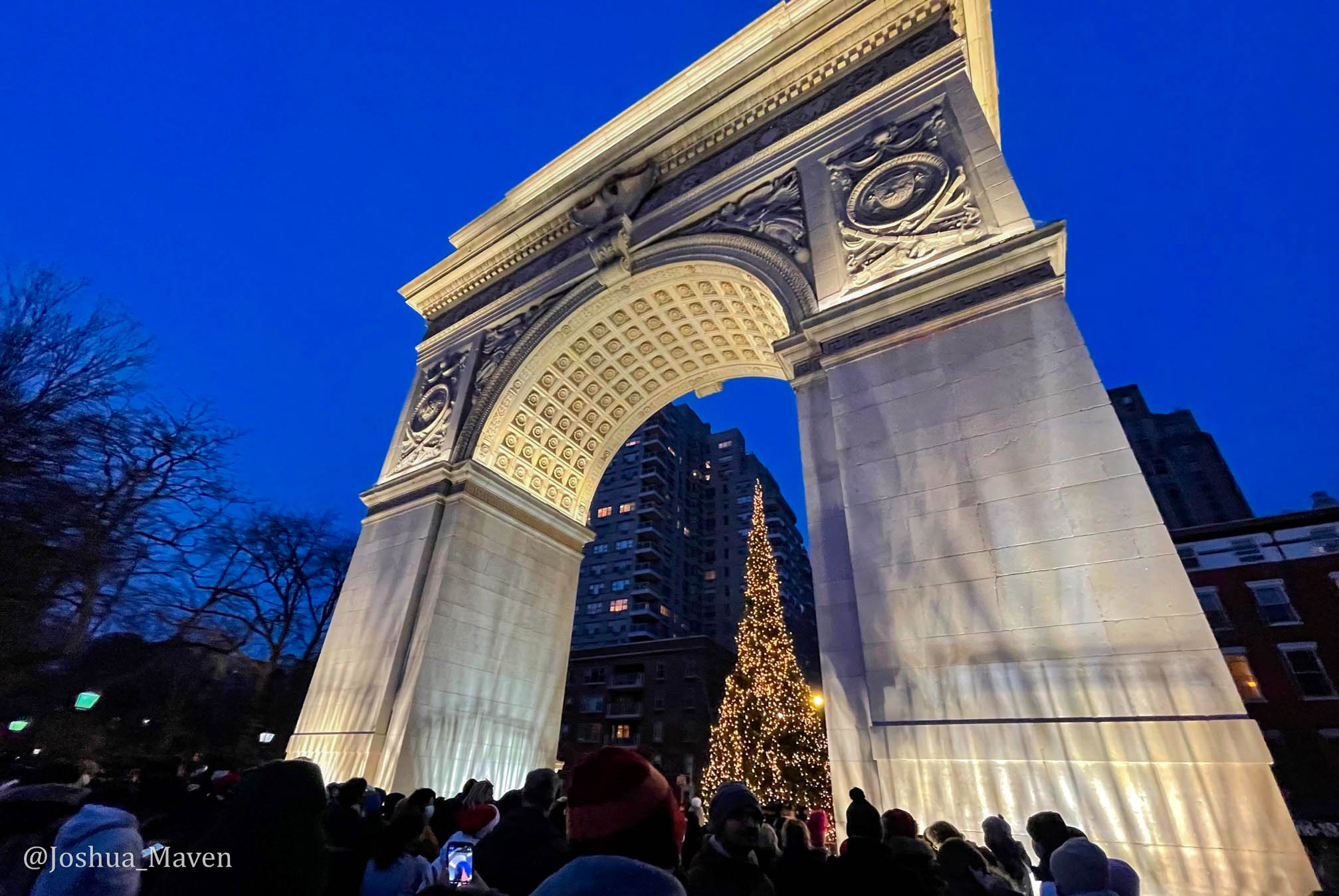 Singing Christmas carols at the Washington Square Arch in NYC with thousands of people from all over was an experience I won't soon forget.