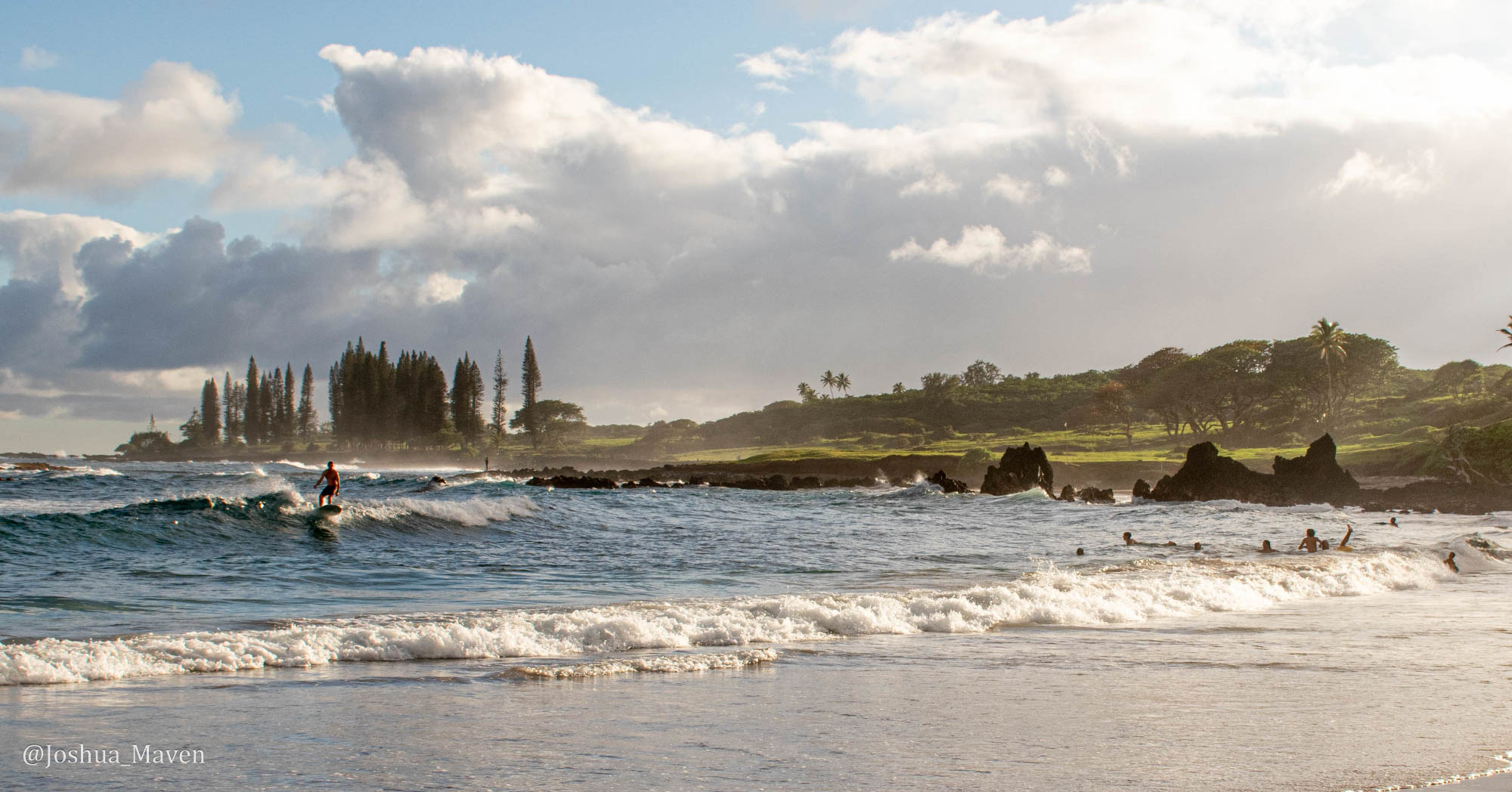Homoa Beach located south of Hana on the island of Maui.