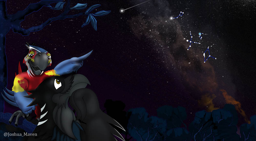 Here is a illustration of a chapter I wrote called, Star Light, Star Bright. Perce is pointing to the 