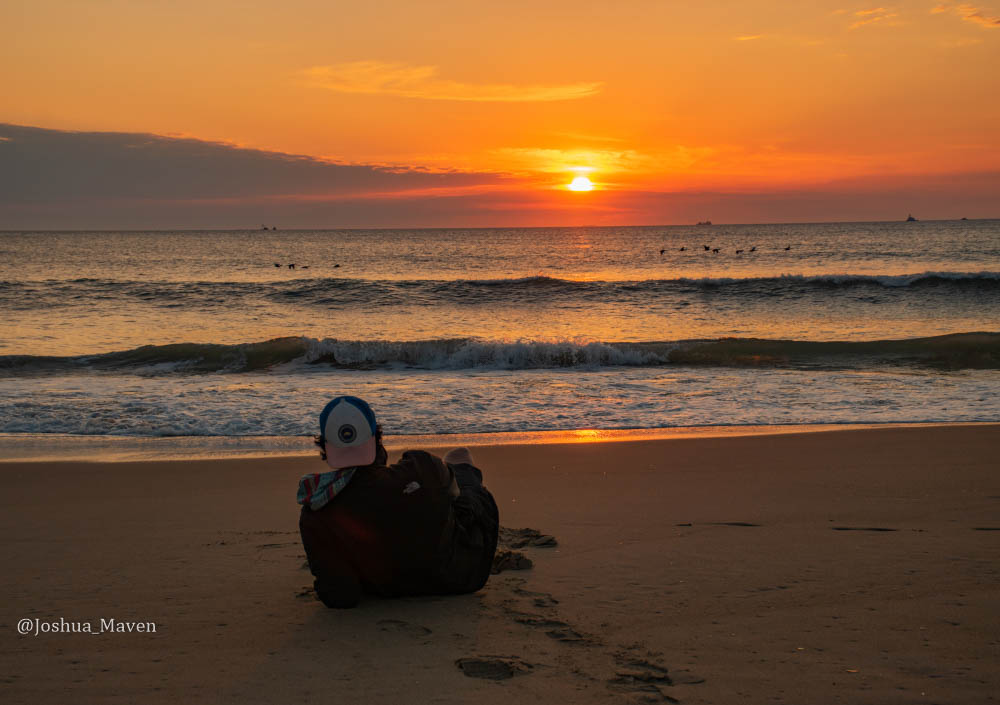 Catching the sunset from Sandbridge in Virginia Beach.