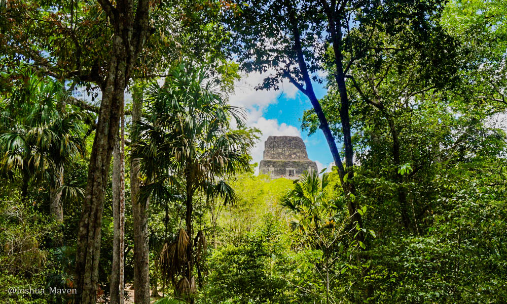 Build in 741 AD, the Temple of the Two-Headed Serpent (Temple IV), is the tallest at Tikal standing 212 feet. 