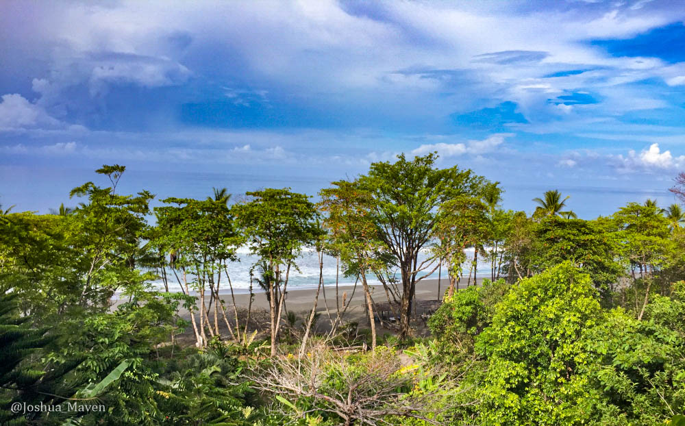 The volcanic black-sands of Carate Beach on the Osa Peninsula 