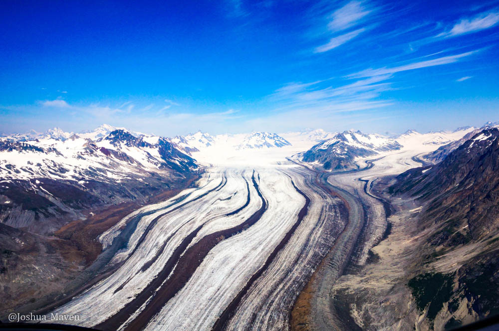 Valley glaciers often originate from mountain glaciers or icefields and erode the earth into U-shaped depression over time.