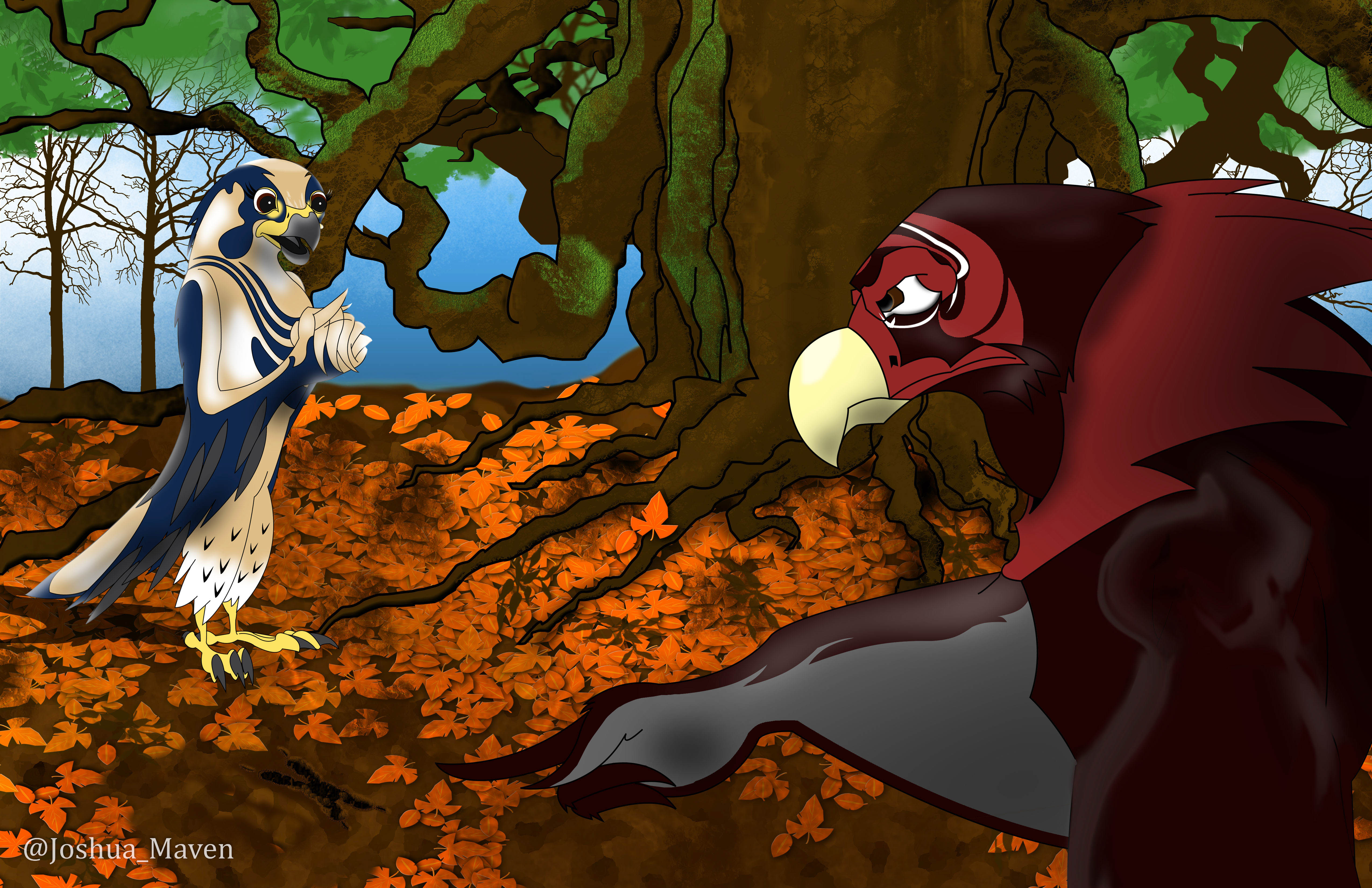 My goal has always been to adapt my novel into a series of children's books. This illustration shows a scene between Smear and Tallie.