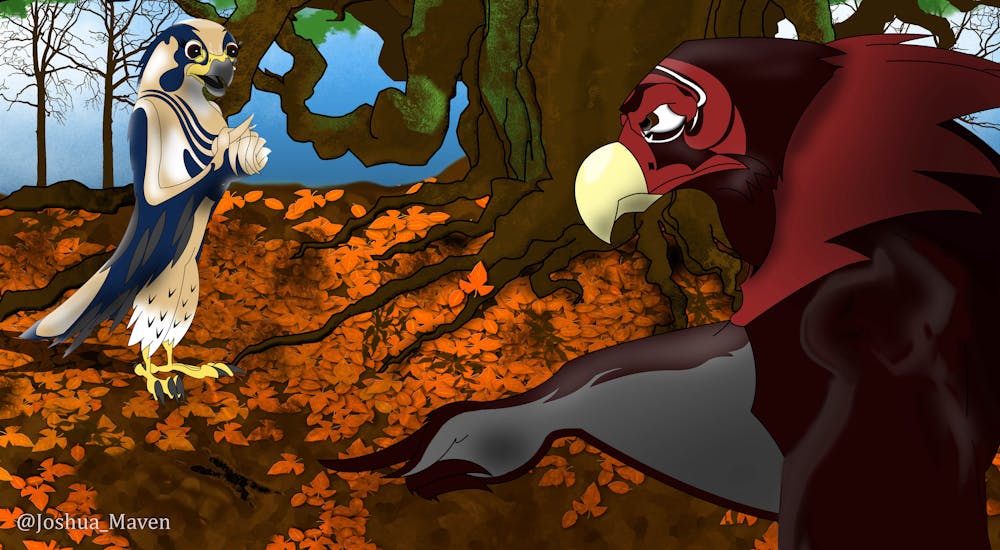My goal has always been to adapt my novel into a series of children's books. This illustration shows a scene between Smear and Tallie.