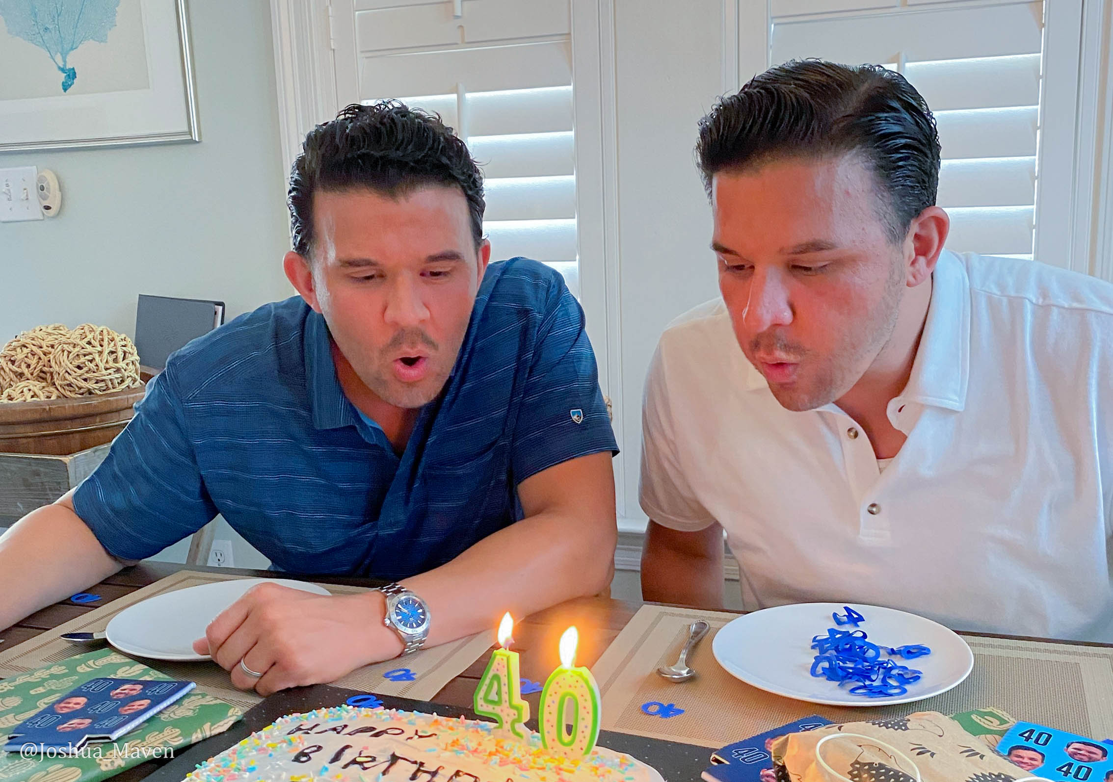 I think we're both wishing to be the best dads we can to our two little boys who are expected to arrive within two weeks of each other.