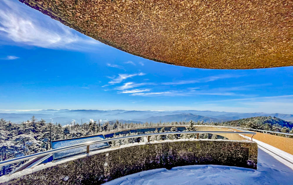 Here's a view from the top of Clingman's Dome. I had the entire observatory deck to myself on a blustery winter afternoon. 