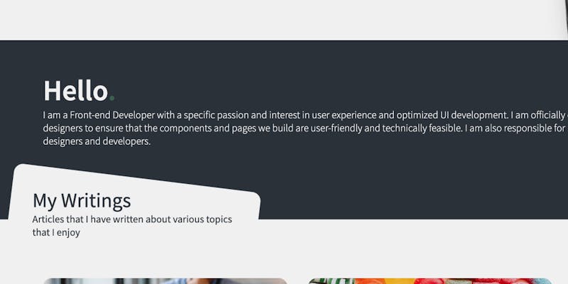 A screenshot with a website that has angled elements