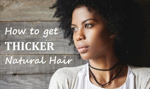 grown natural afro hair thicker