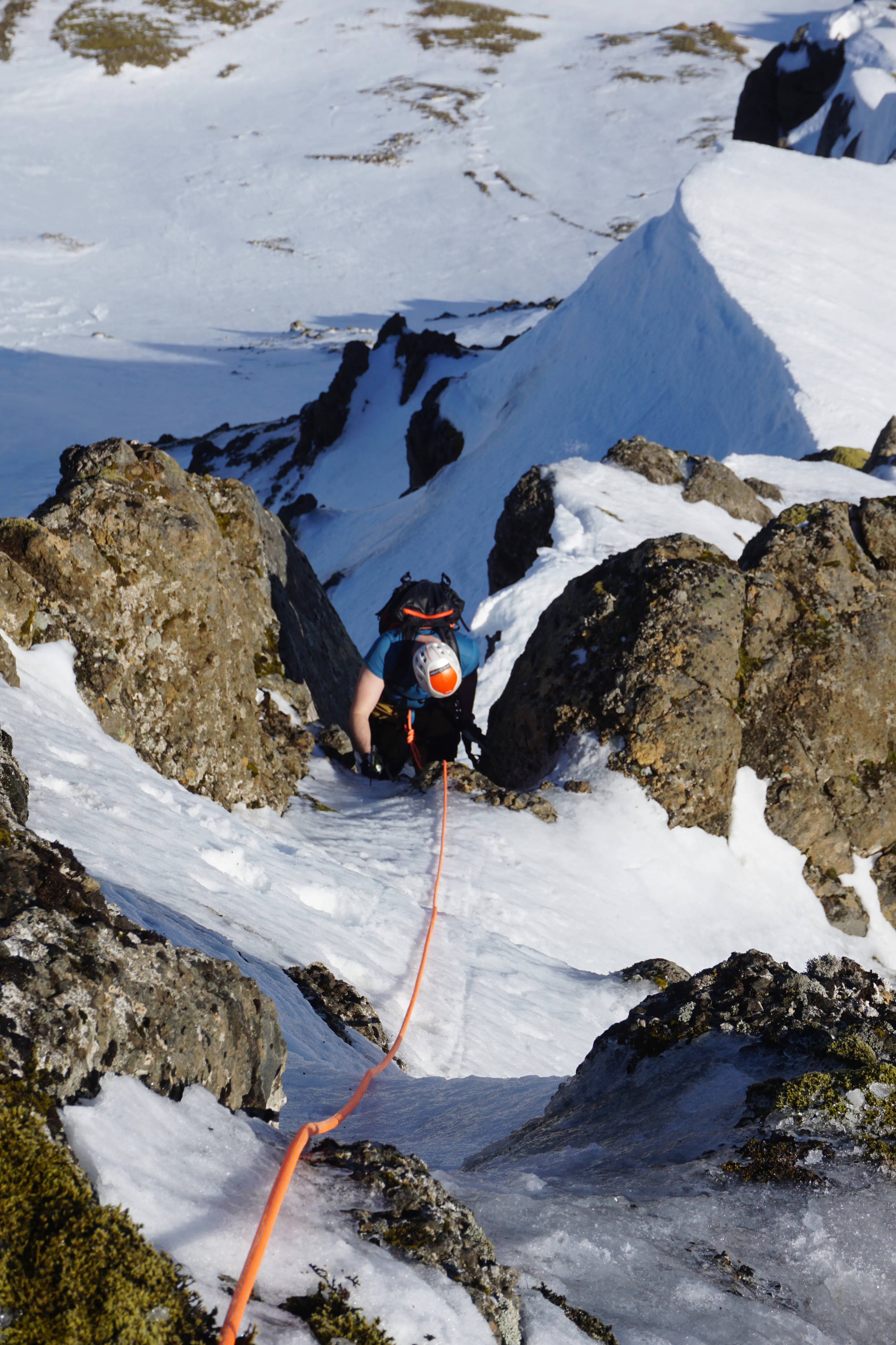 Scrambling up on Skessuhorn