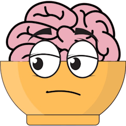 Dessin d'un bol avec des yeux et cerveau apparent pour montrer le partage de la connaissance