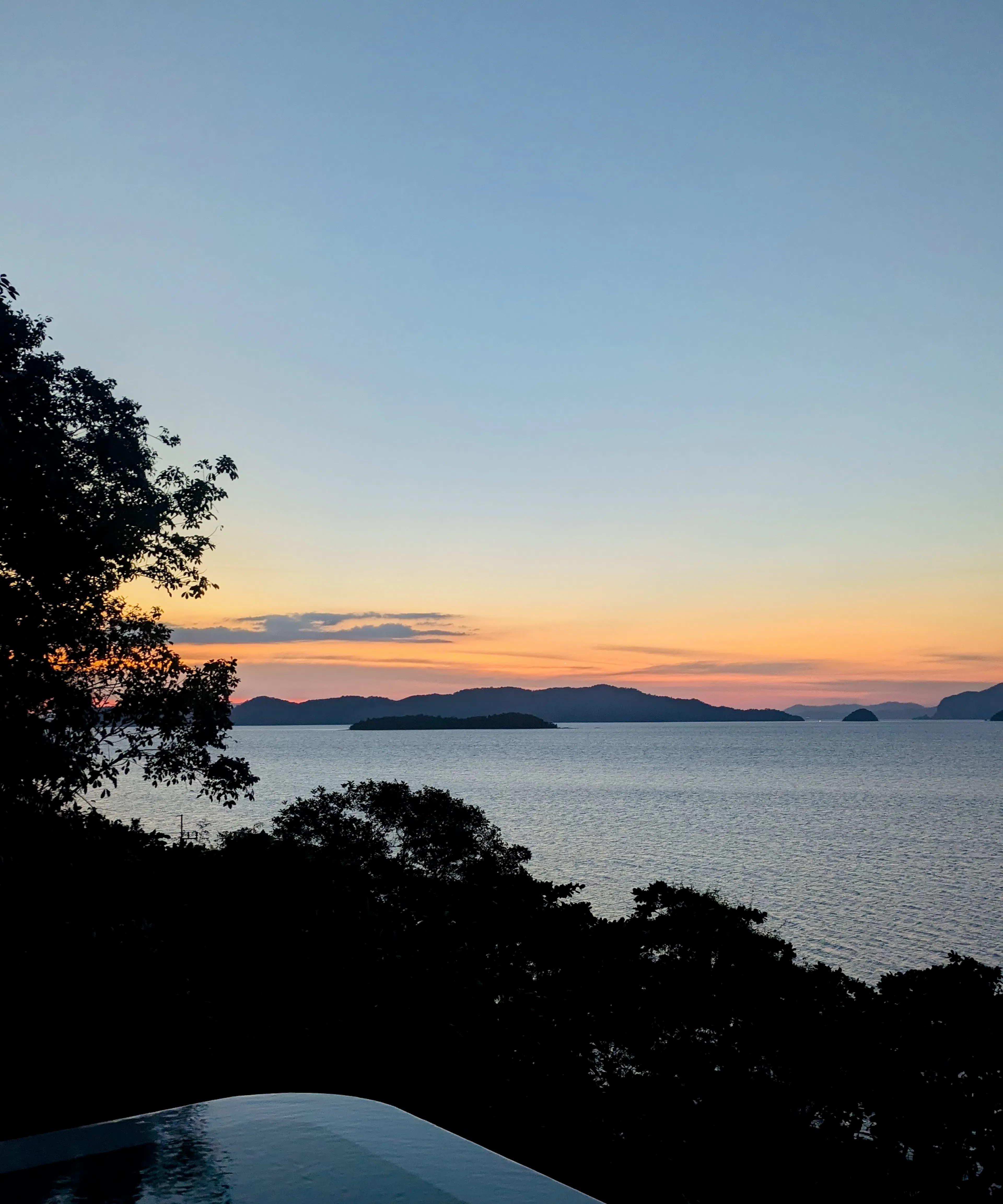 Sunset from pool