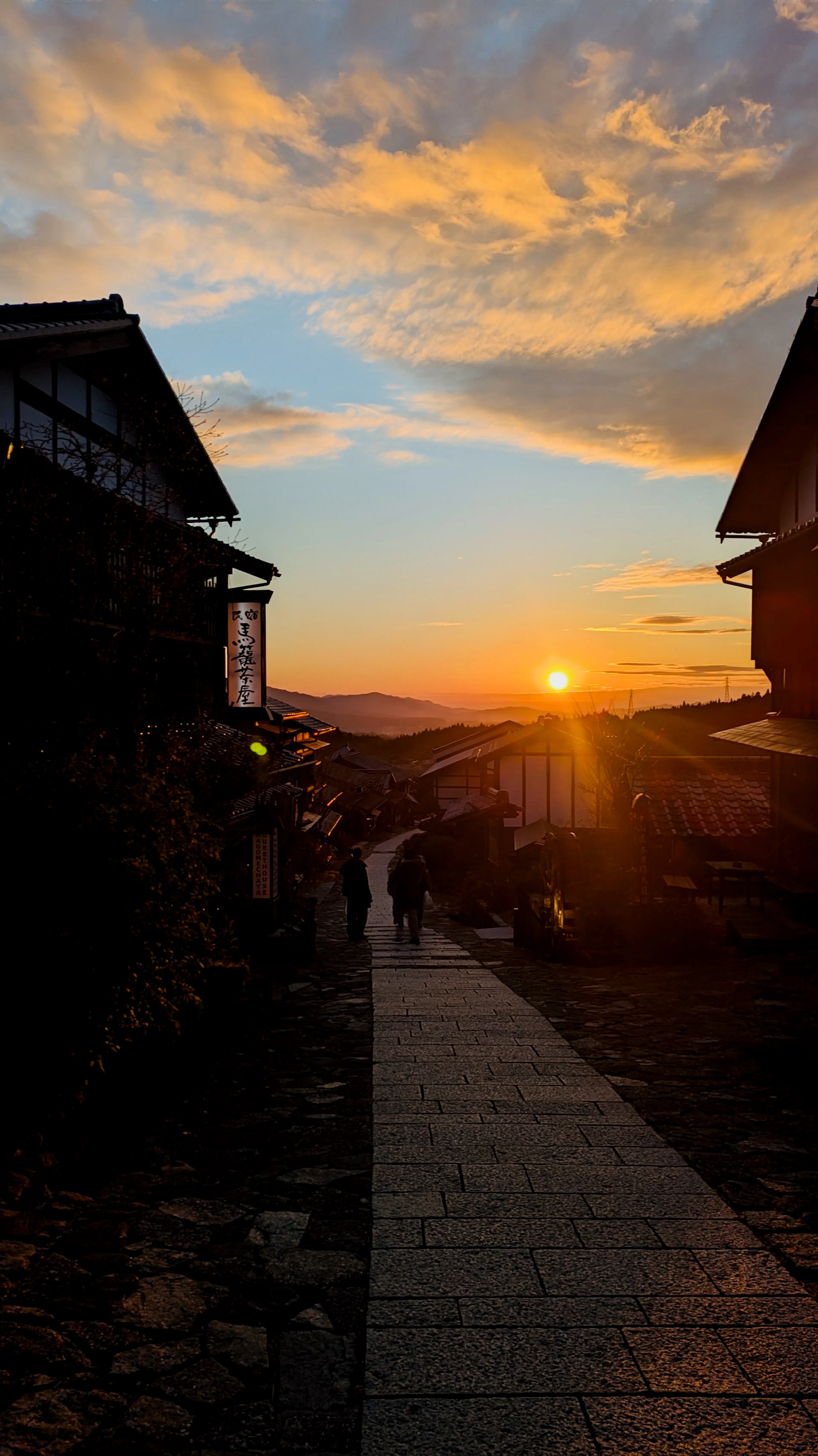Sunset at Magome-juku