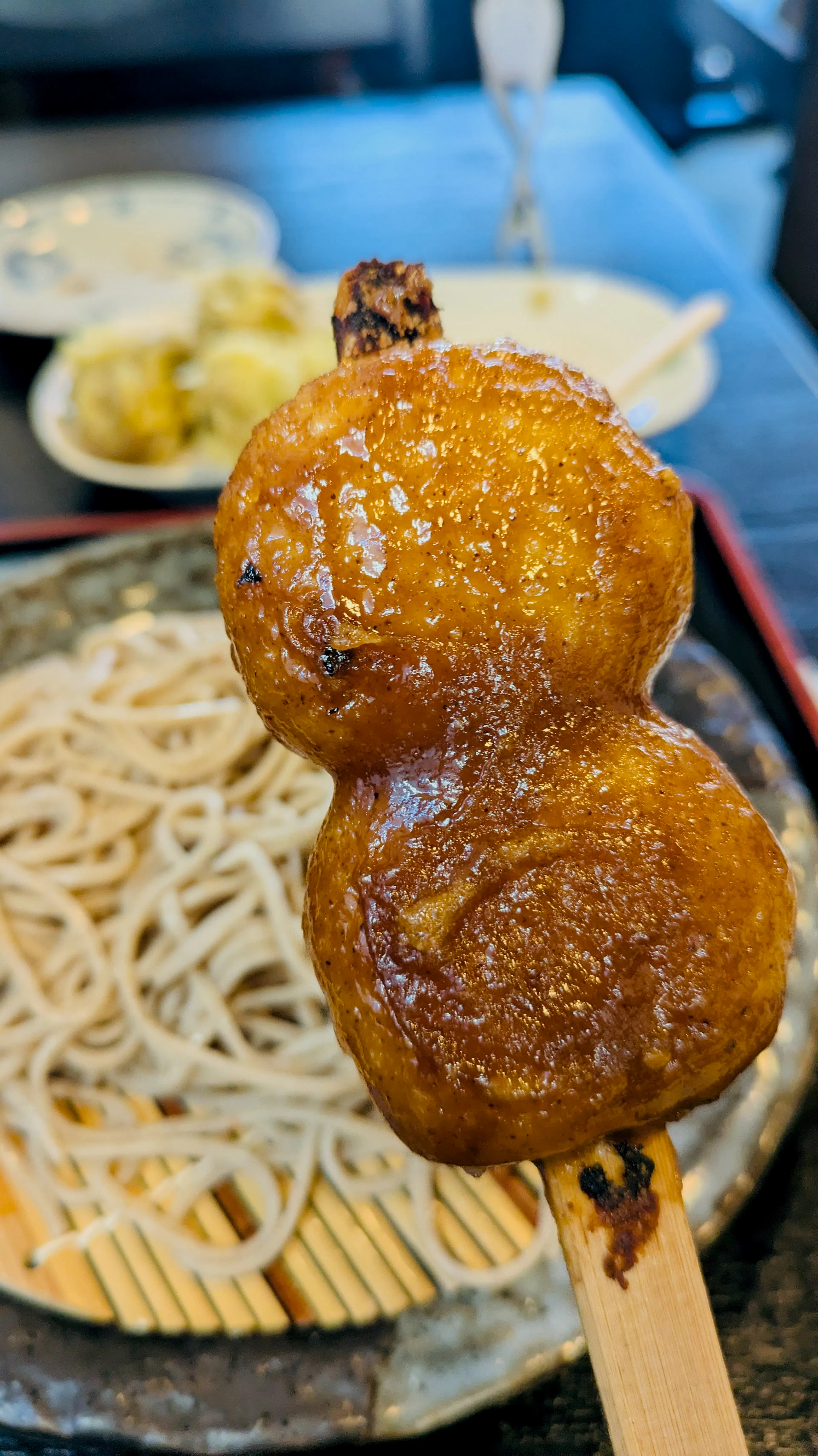 Stopped for some soba and gohei mochi in Tsumago-juku
