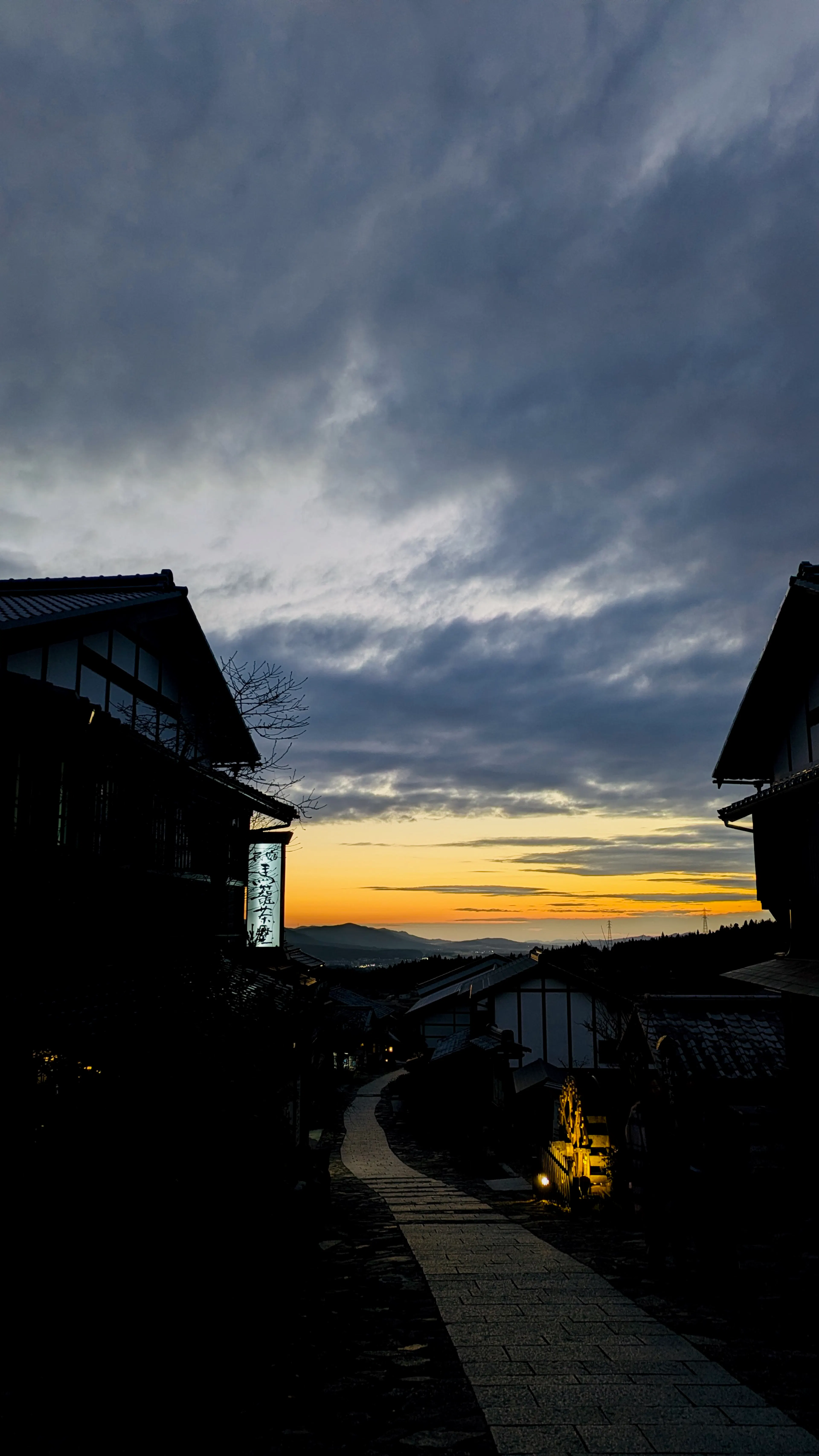 Quiet and tranquil night time in Magome
