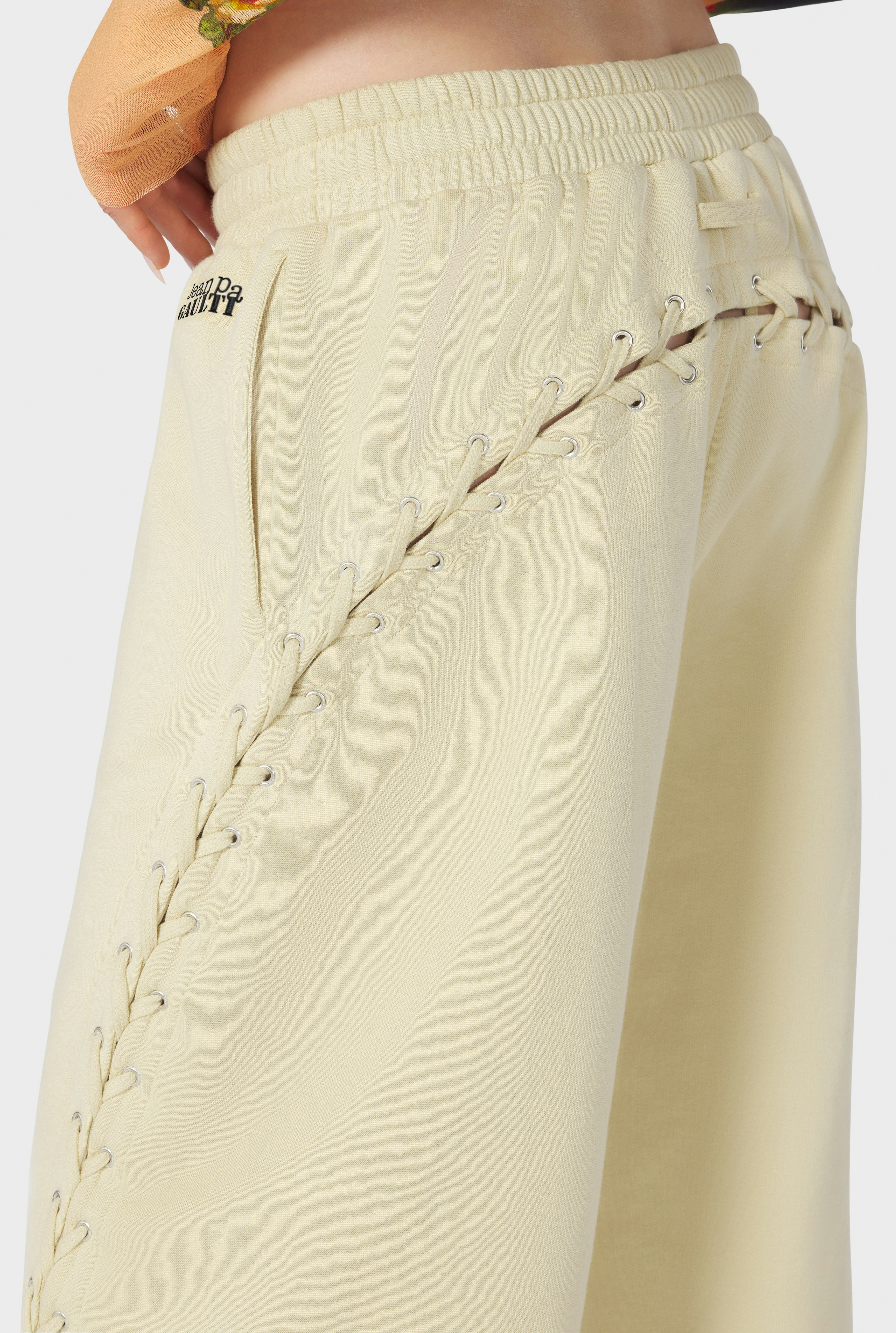 The Beige Lace-Up JPG Sweatpants hover