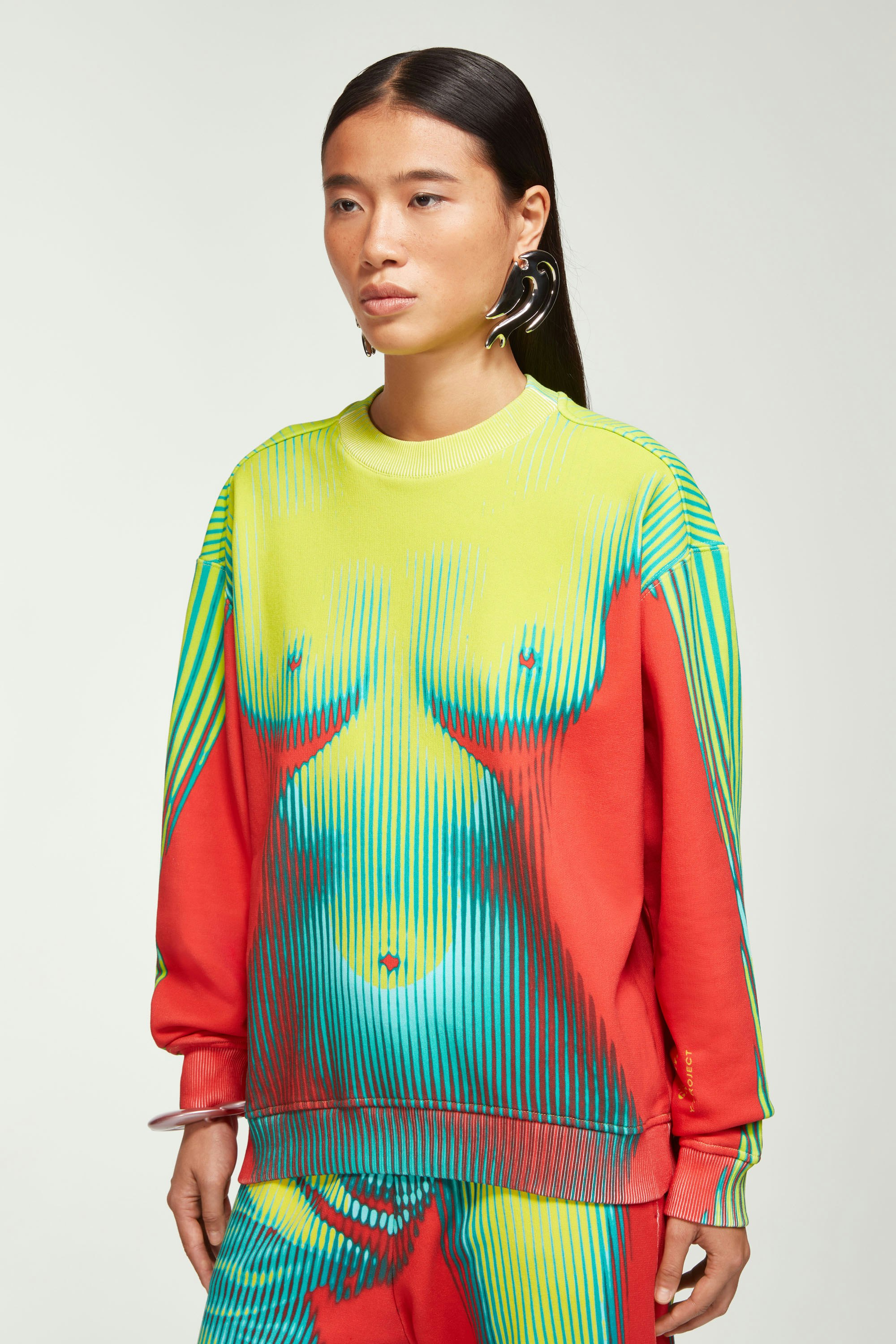 The Green & Red Body Morph Fitted Sweatshirt by Jean Paul Gaultier x Y/Project