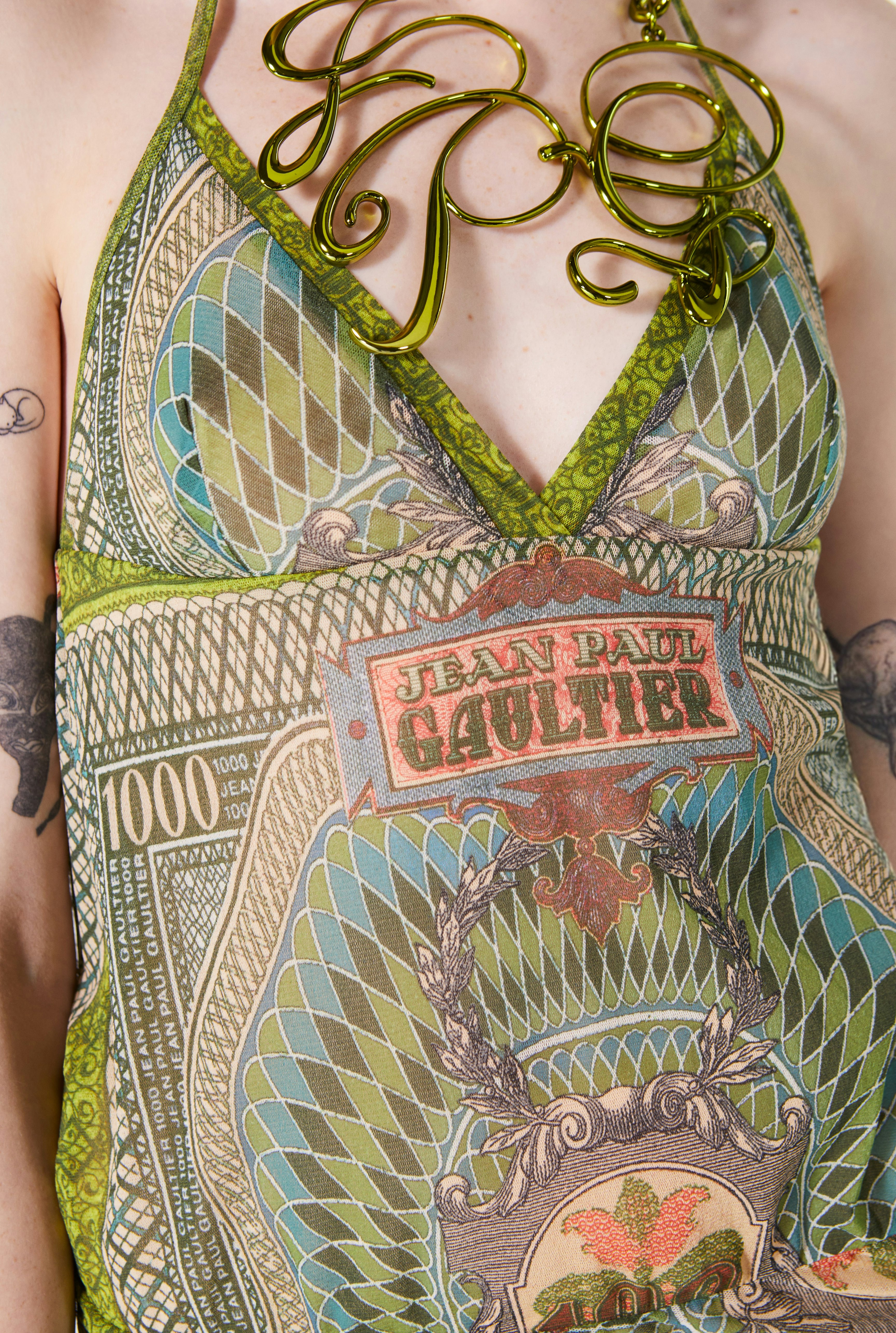The Banknote Sarong Dress Jean Paul Gaultier