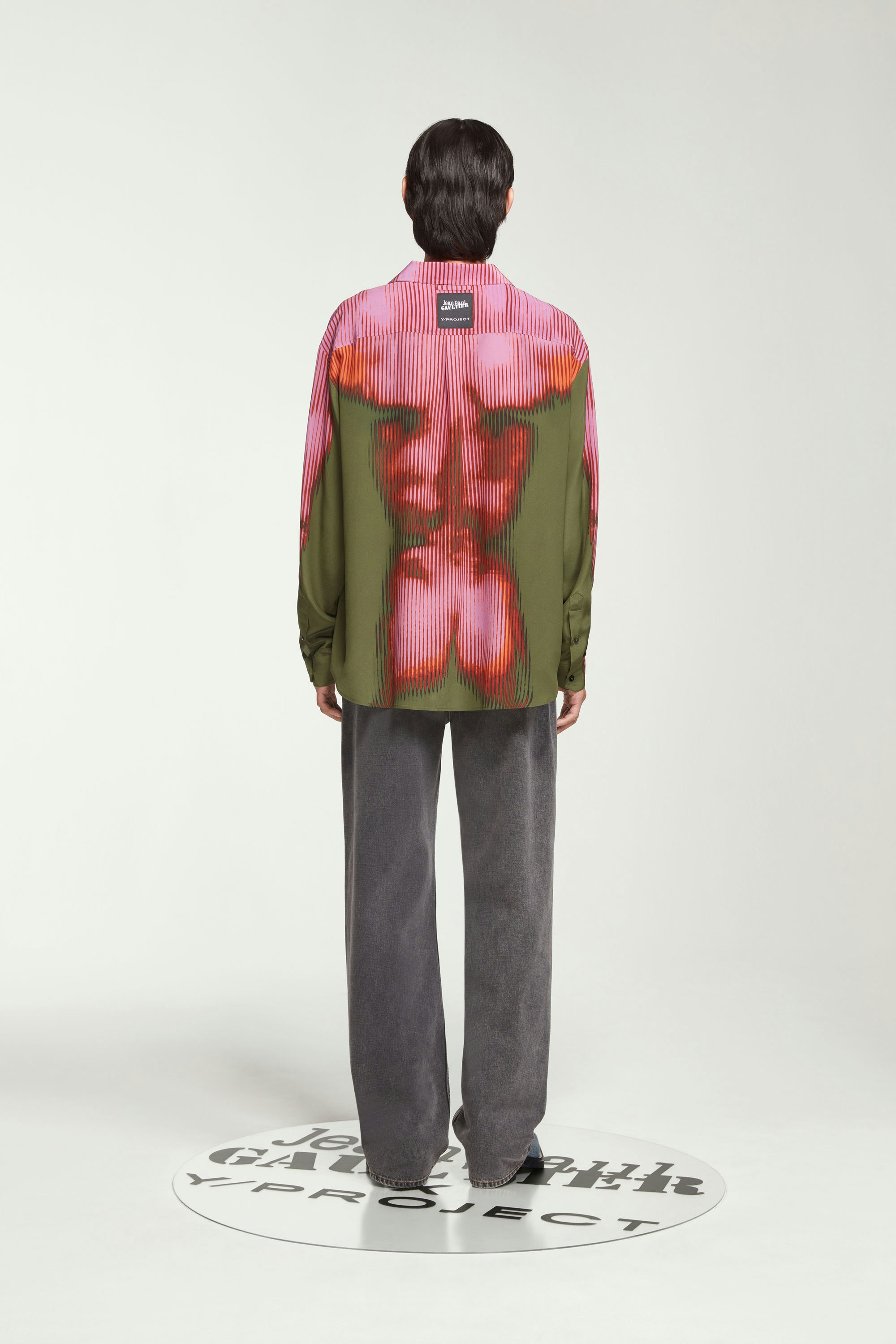 The Pink & Khaki Body Morph Pyjama Top by Jean Paul Gaultier x Y/Project
