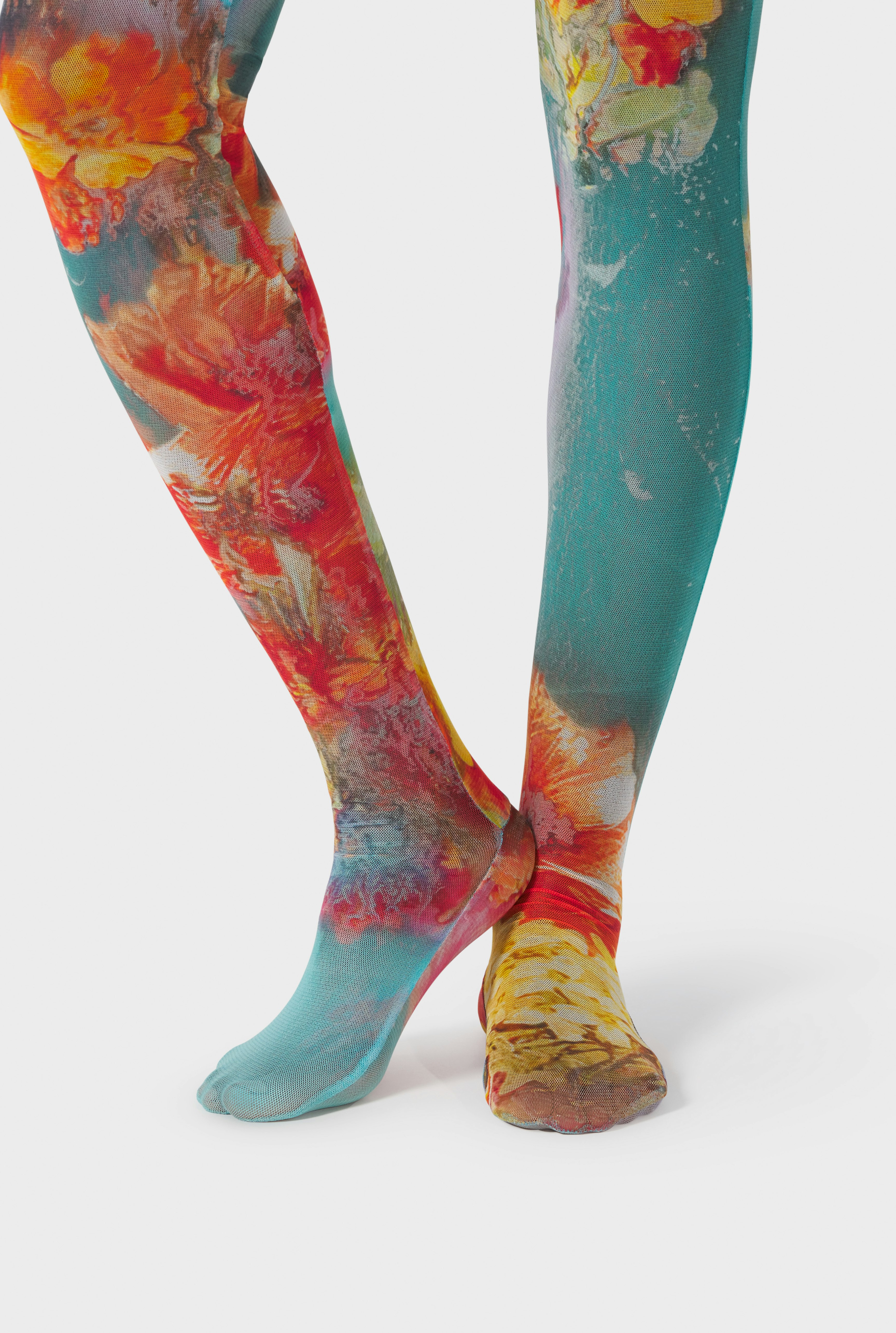 The Blue Body Flower Tights