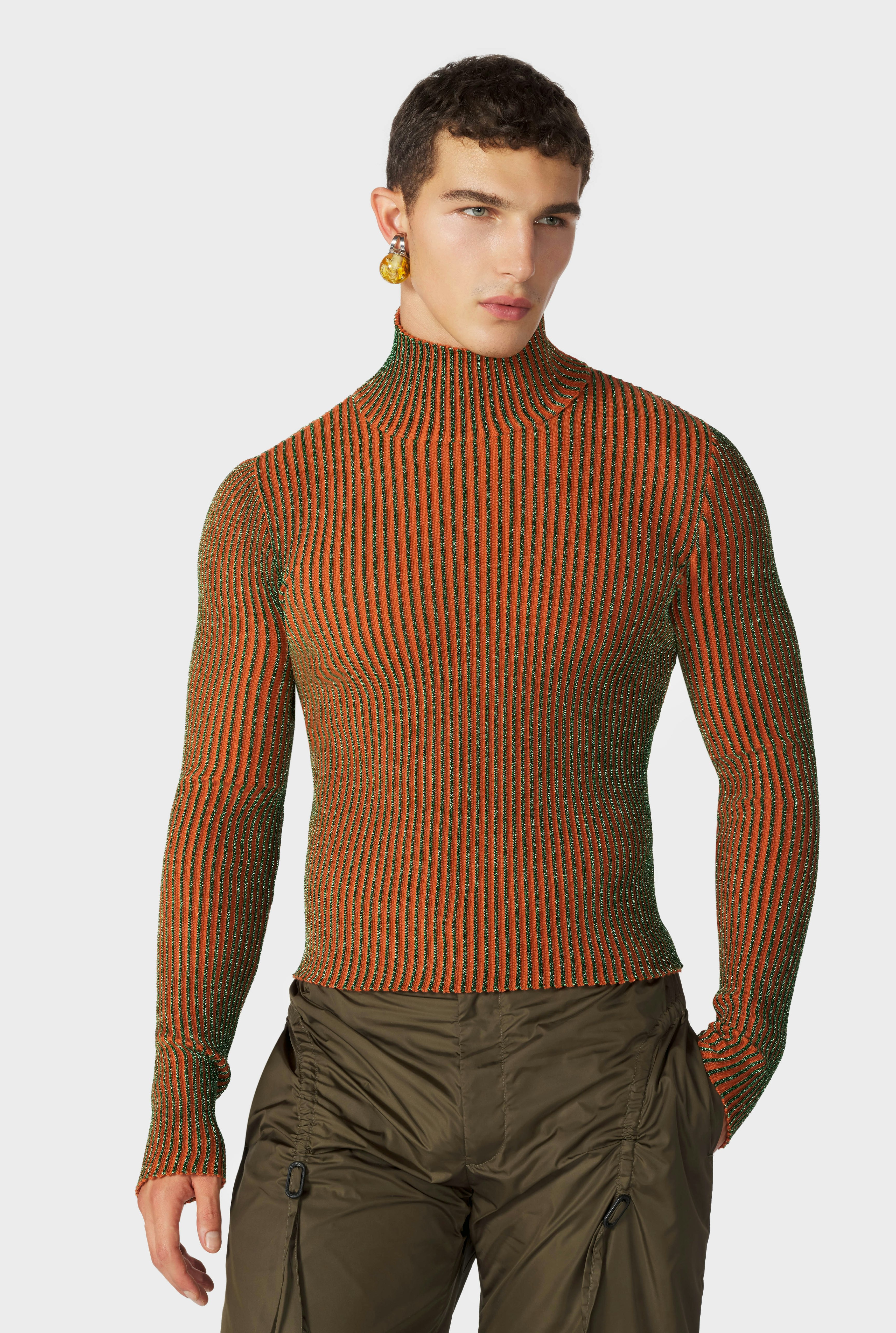 The Orange Cyber Knit Top