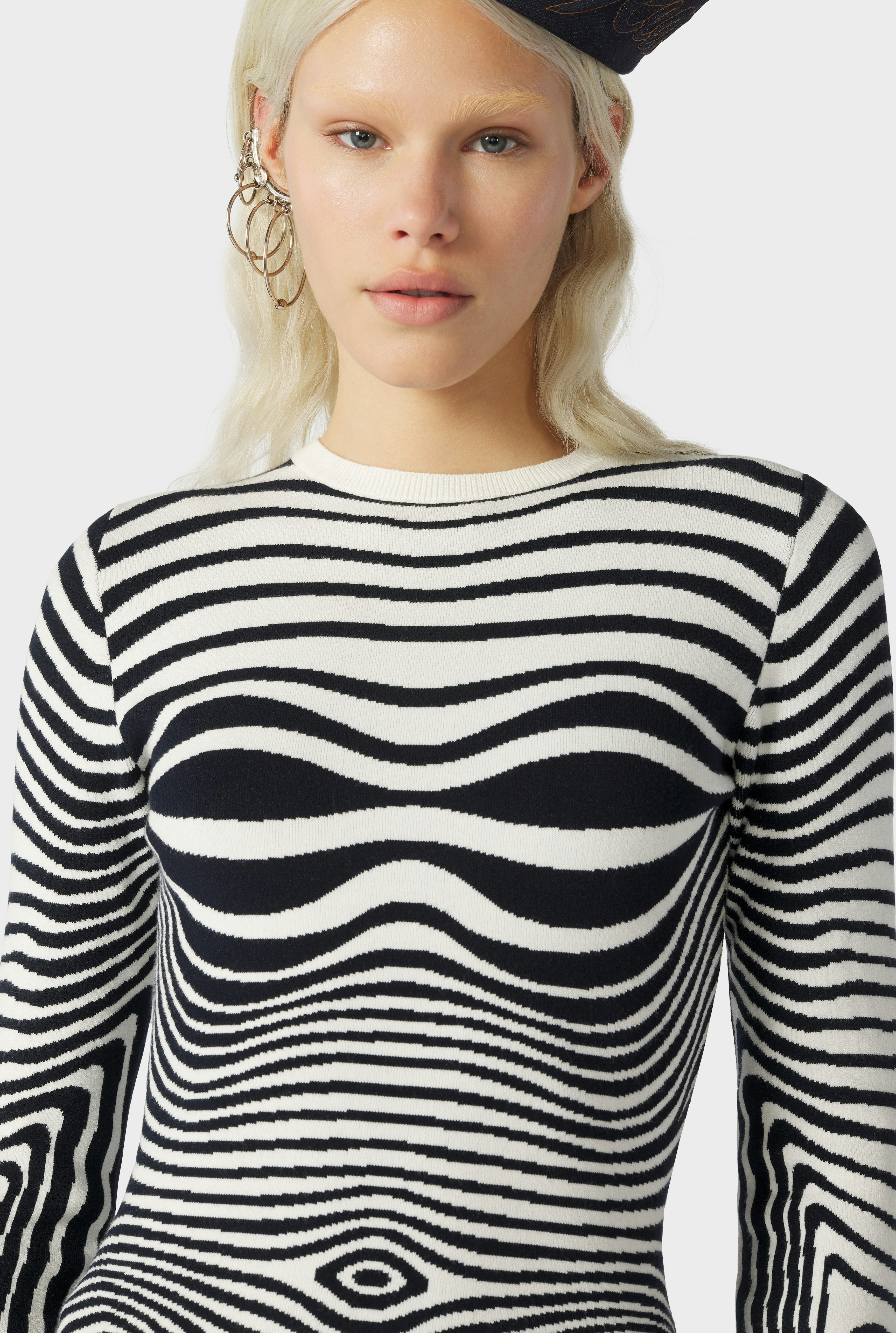 The Navy Blue Body Morphing Knit Top